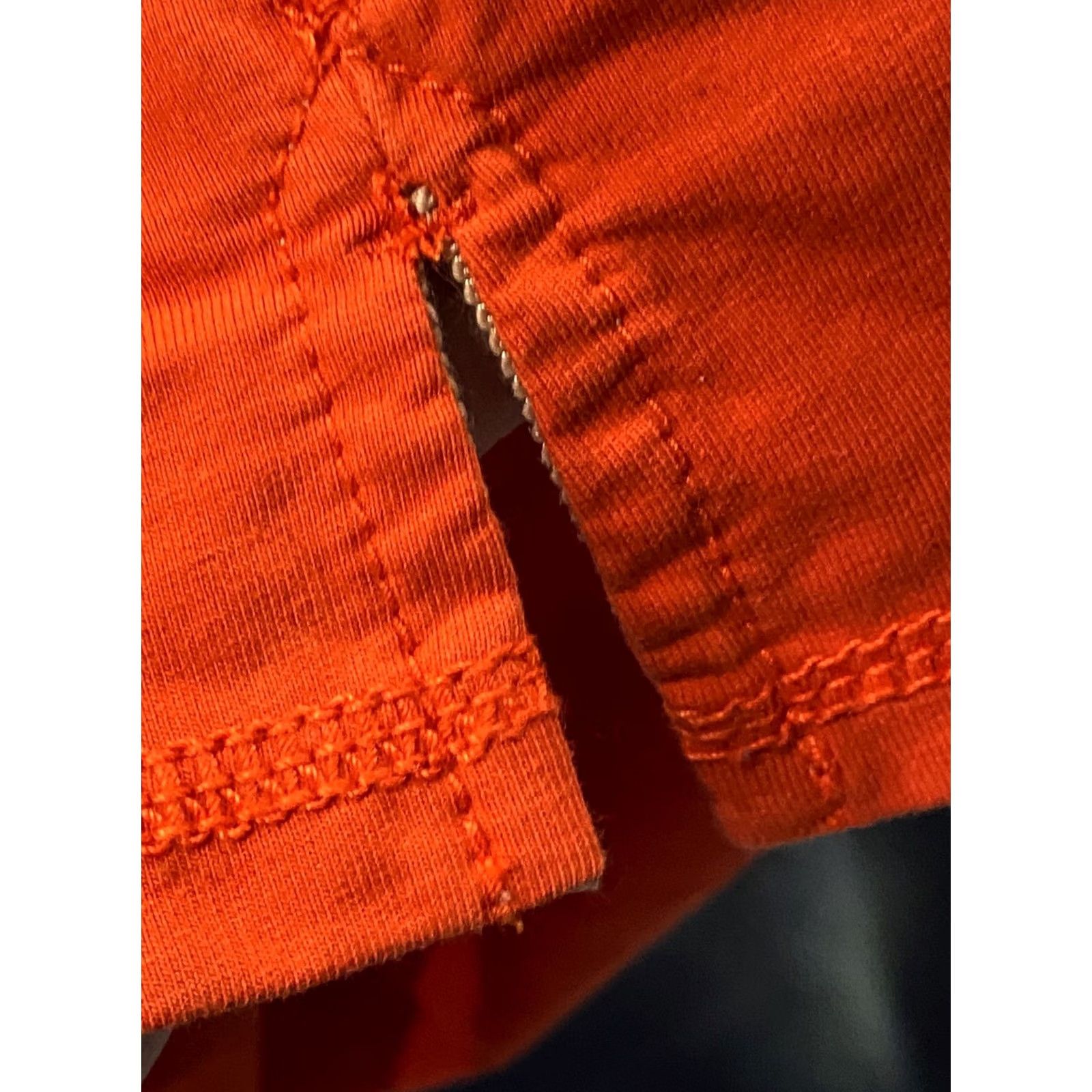 Elie Tahari Elie Tahari Orange Stretch Zippered Mock SWEATER XL Extra Large Mens Size US XL / EU 56 / 4 - 4 Thumbnail