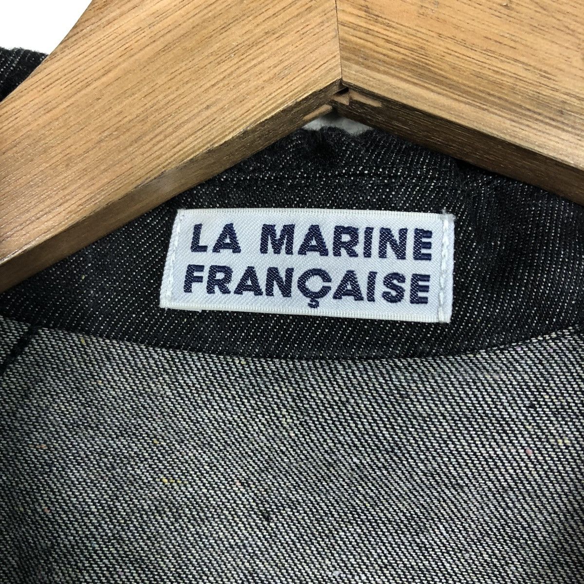45rpm 📌Vintage Cropped Denim Jacket Worker La Marine Francaise Size US M / EU 48-50 / 2 - 17 Thumbnail