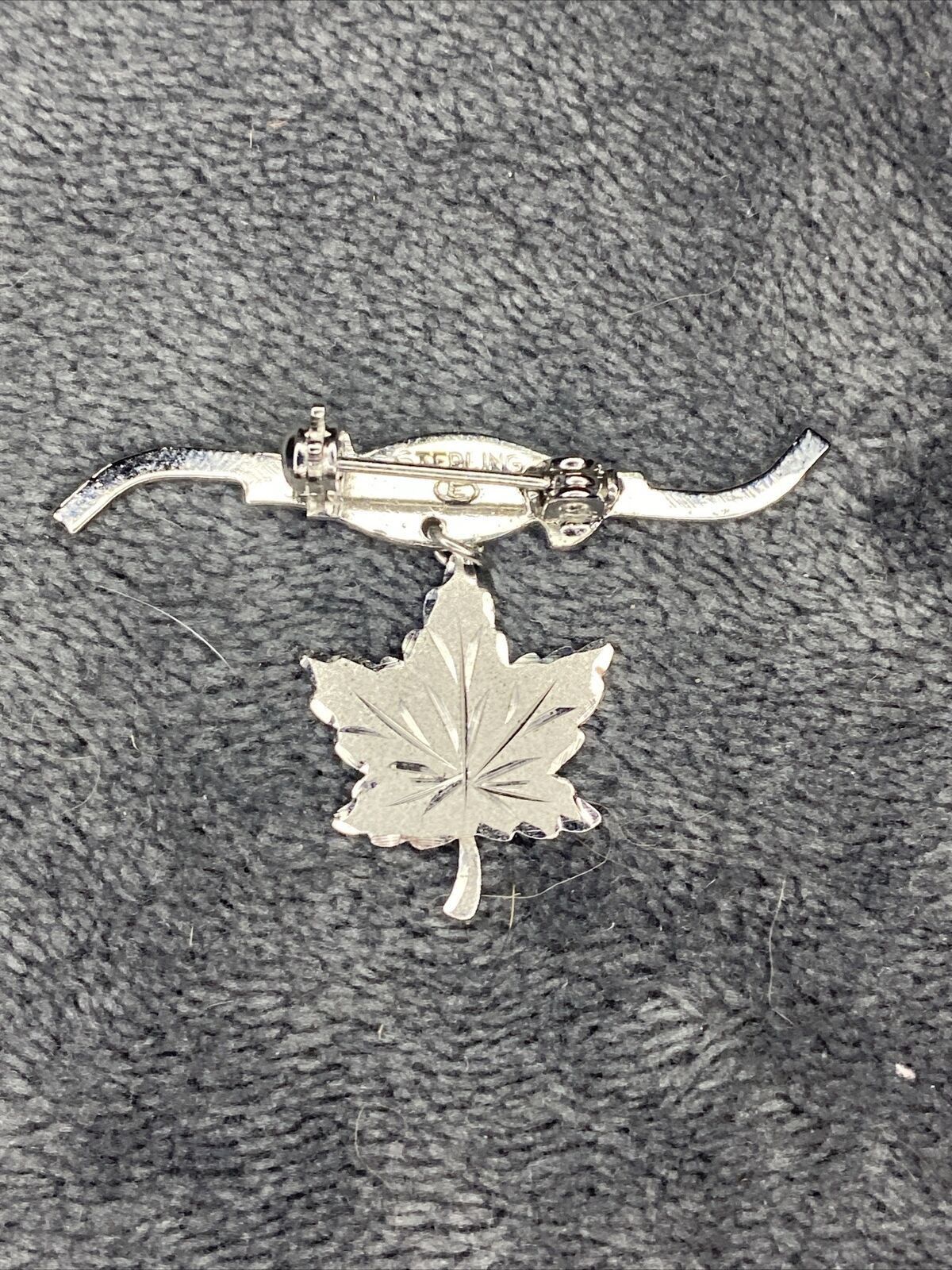 Other STERLING SILVER 925 DANGLE MAPLE LEAF CANADA PIN BROOCH Size ONE SIZE - 4 Thumbnail