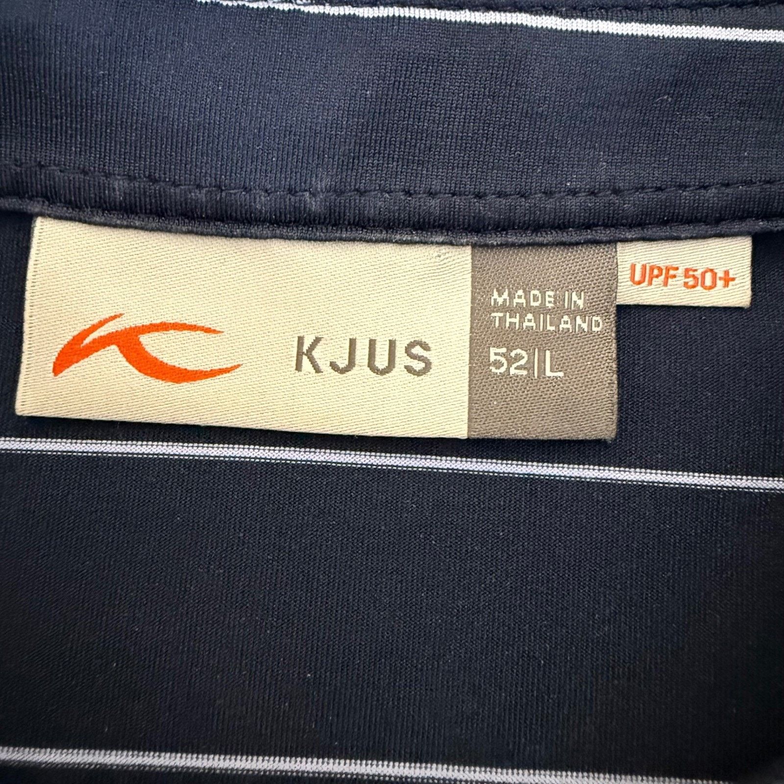KJUS KJUS Soren Polo Shirt Mens 52 Large Navy Blue Striped Golf Size US L / EU 52-54 / 3 - 2 Thumbnail