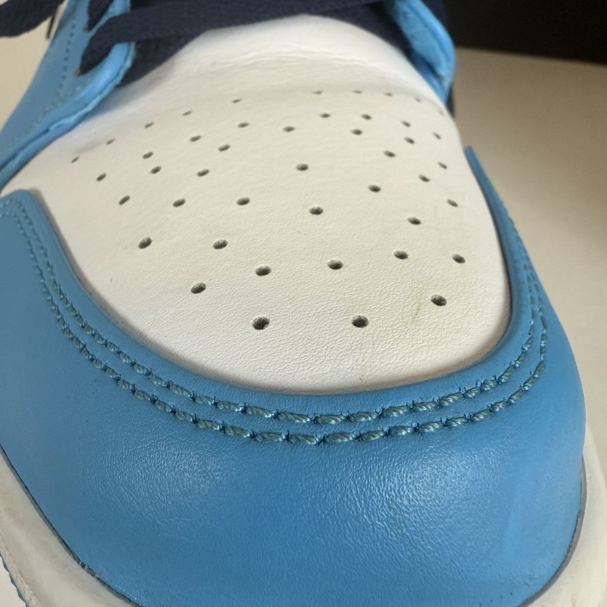 Jordan Brand × Nike Size 10.5-Jordan 1 Low UNC 2021 University Blue/ White. Size US 10.5 / EU 43-44 - 13 Thumbnail