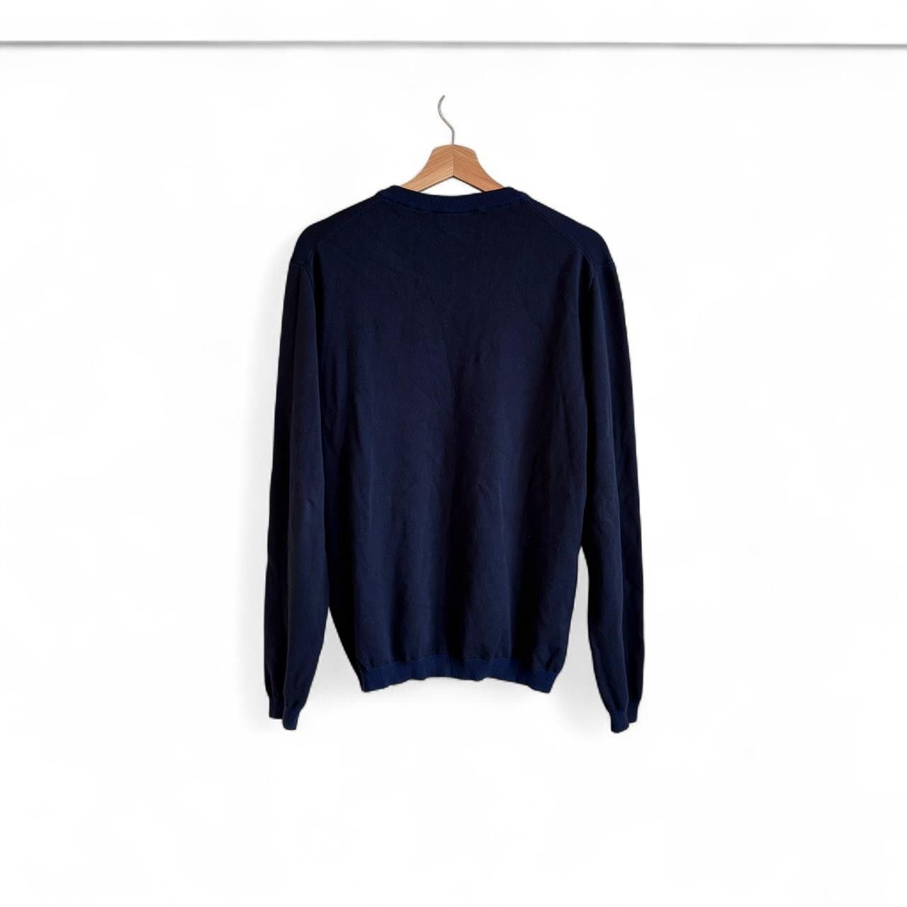 Armani Collezioni Armani Collezioni navy blue double face vneck wool sweater M Size US M / EU 48-50 / 2 - 3 Thumbnail