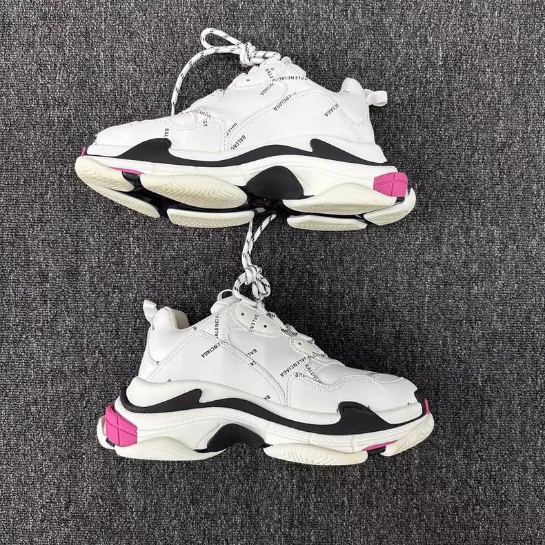 Balenciaga Balenciaga The black and white pink logo of Dad Shoes Tripl Size US 8 / EU 41 - 3 Thumbnail