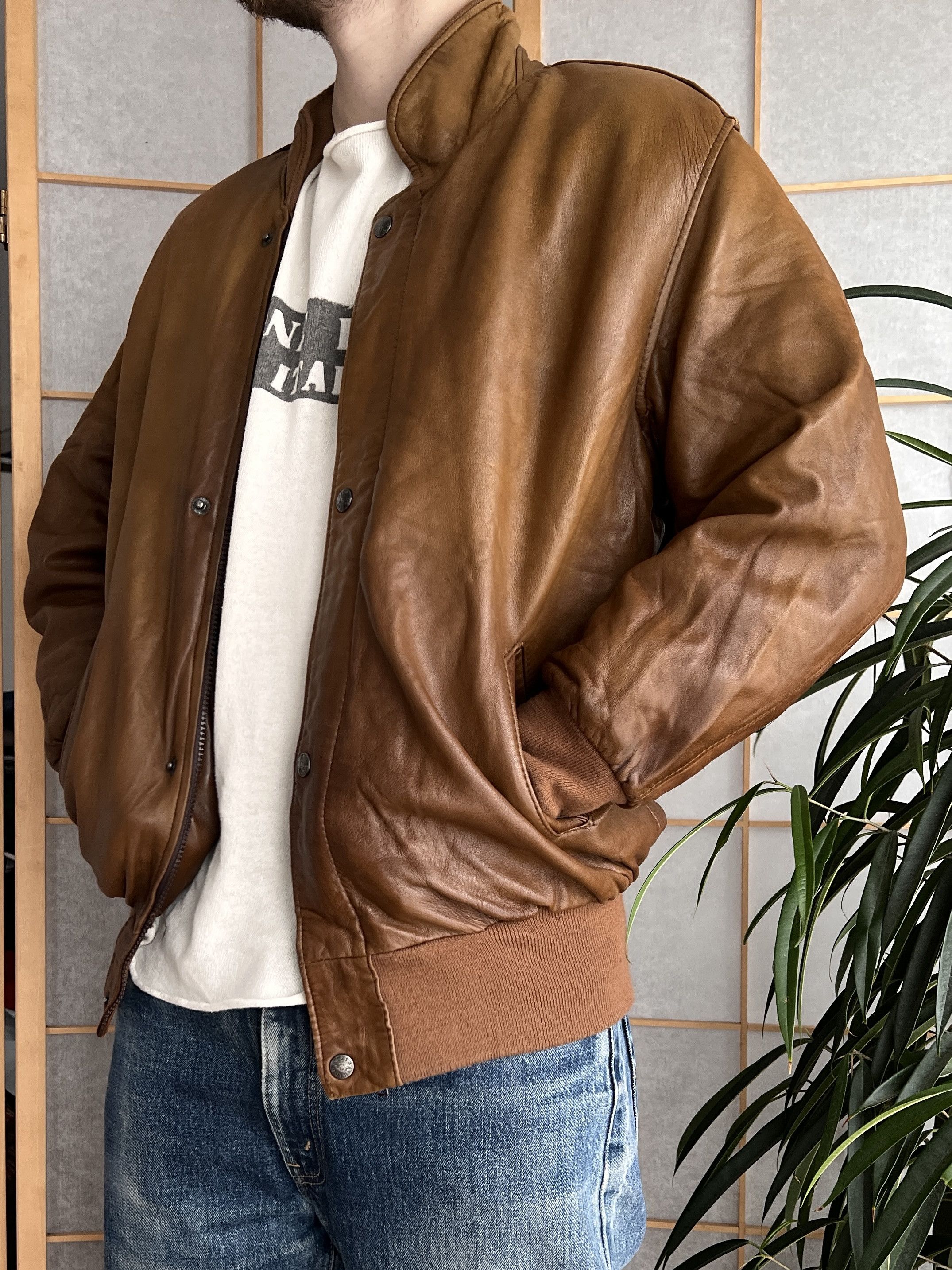 Hysteric Glamour Crazy vintage 90s lambskin leather bomber jacket opium japan Size US S / EU 44-46 / 1 - 3 Thumbnail