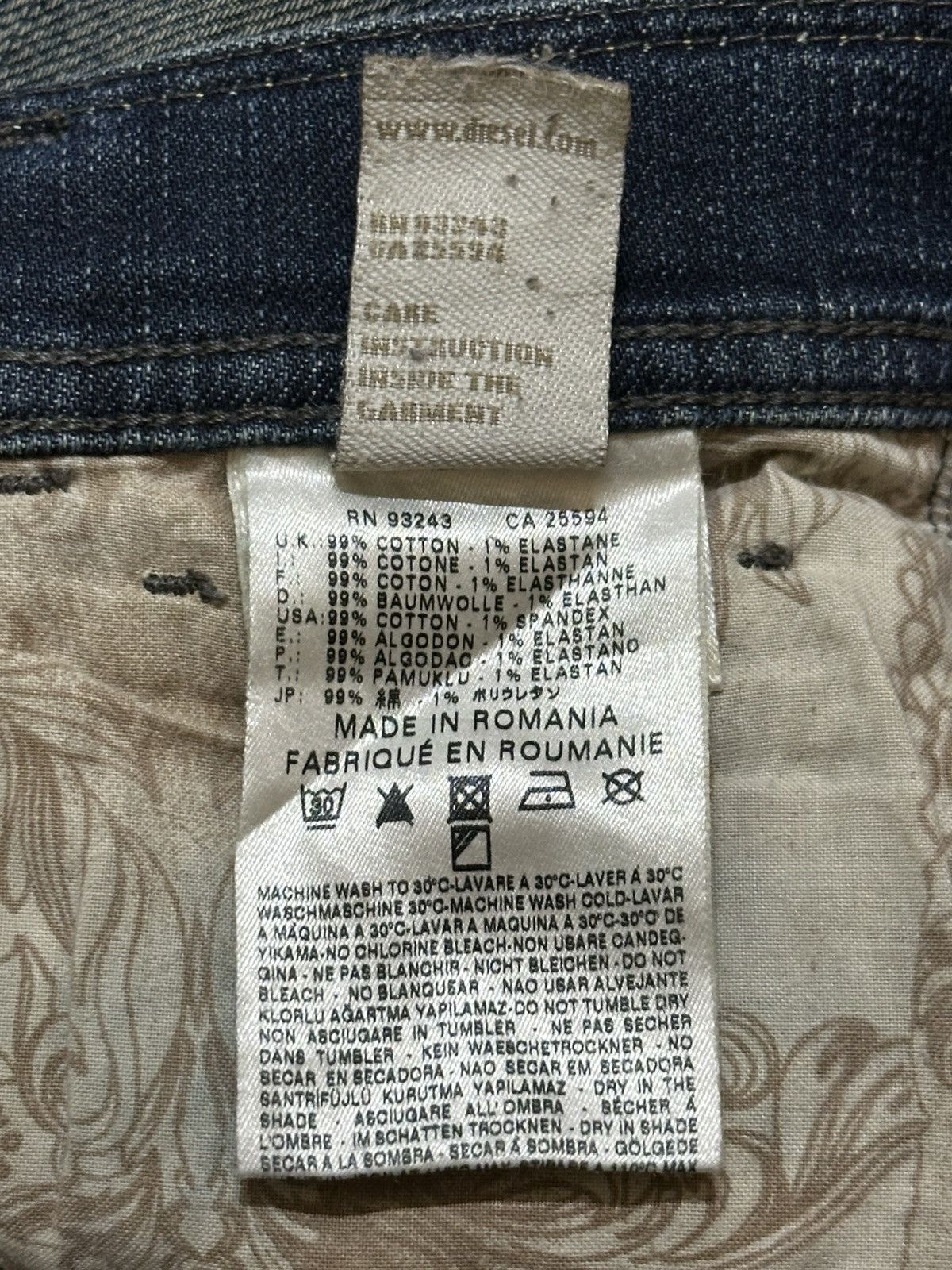 Diesel Vintage Diesel Industry Blue Faded Wash Style Jeans Size US 31 - 10 Thumbnail
