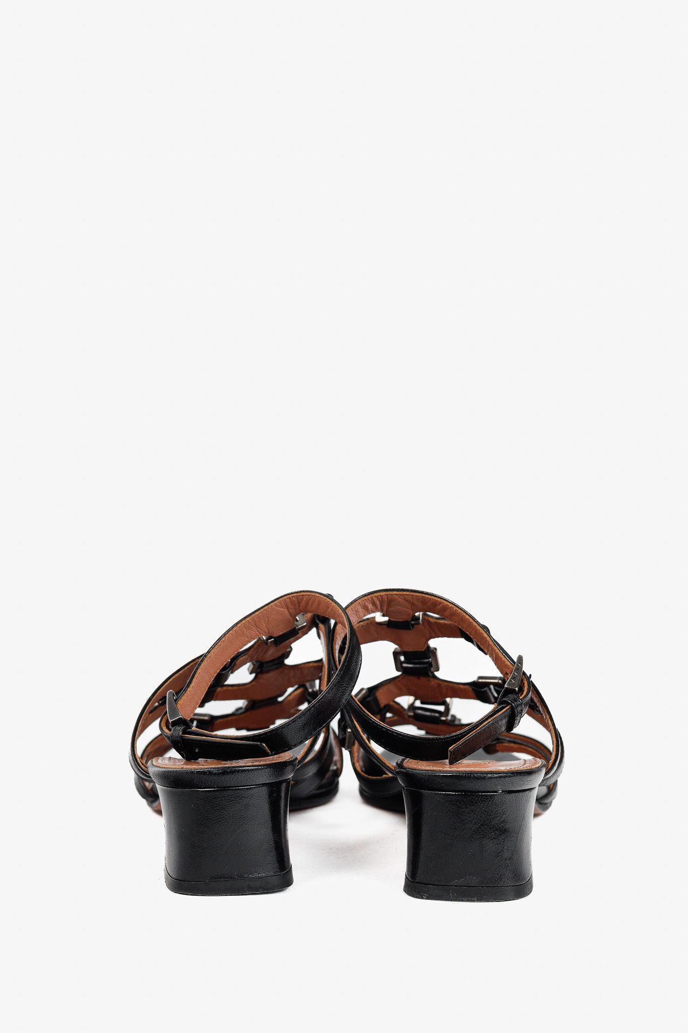 Alaia Alaia Black Leather Strappy Studded Sandals Size US 7 / IT 37 - 3 Thumbnail