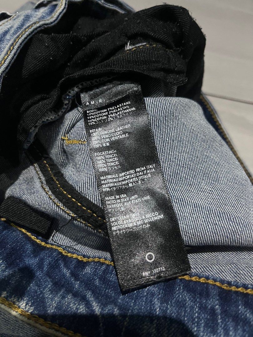 Amiri ripped distressed vintage denim faded