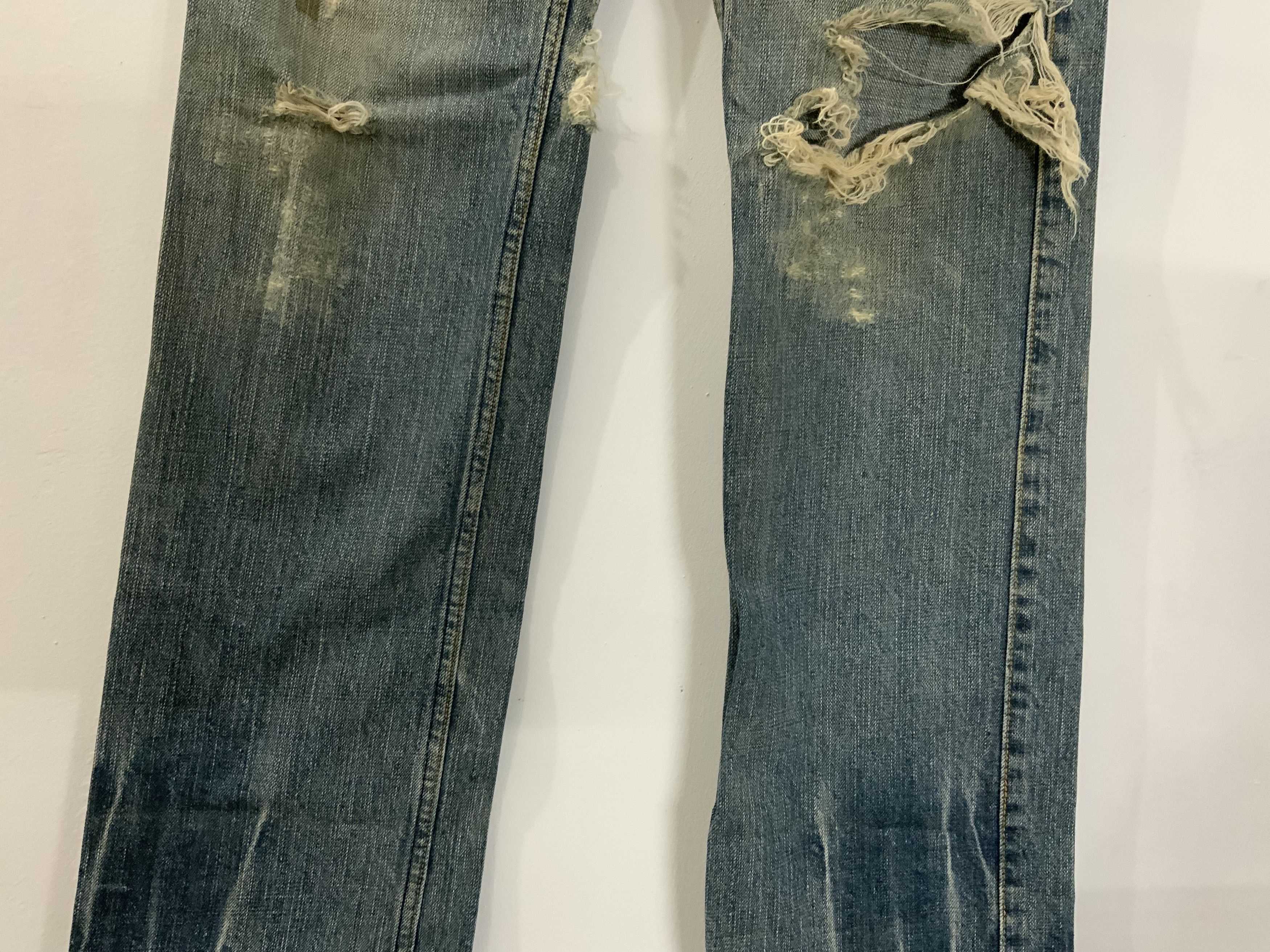 Japanese Brand Vintage Lois Crayon Atelier thirtyfour Distressed Denim Size US 31 - 5 Thumbnail