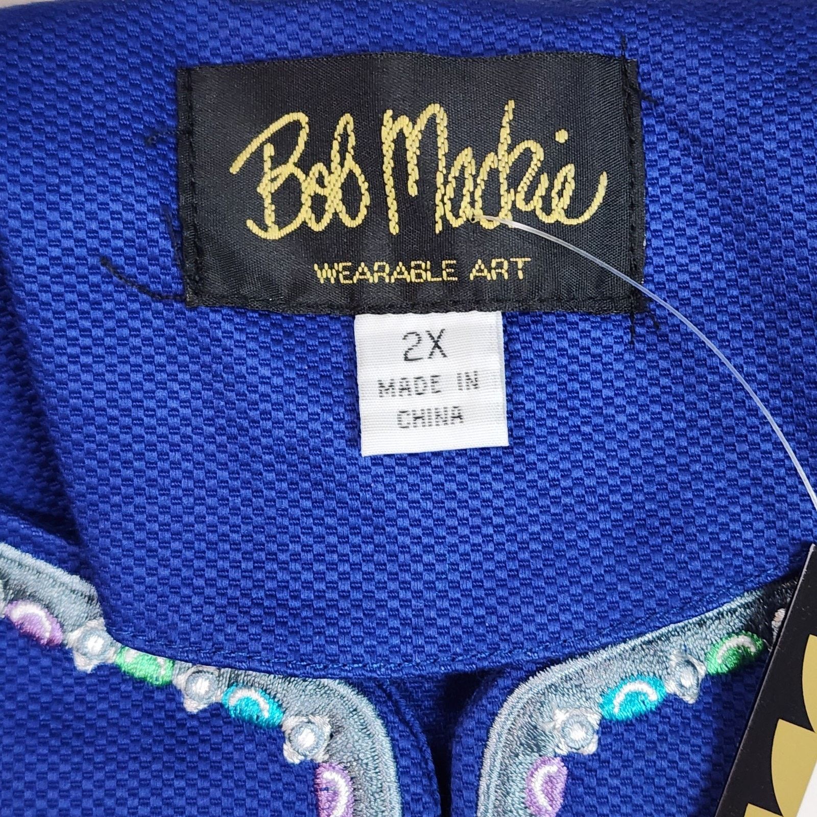 Bob Mackie Bob Mackie Elephant Embroidered Jacket Women 2X Royal Blue Size XL / US 12-14 / IT 48-50 - 7 Thumbnail