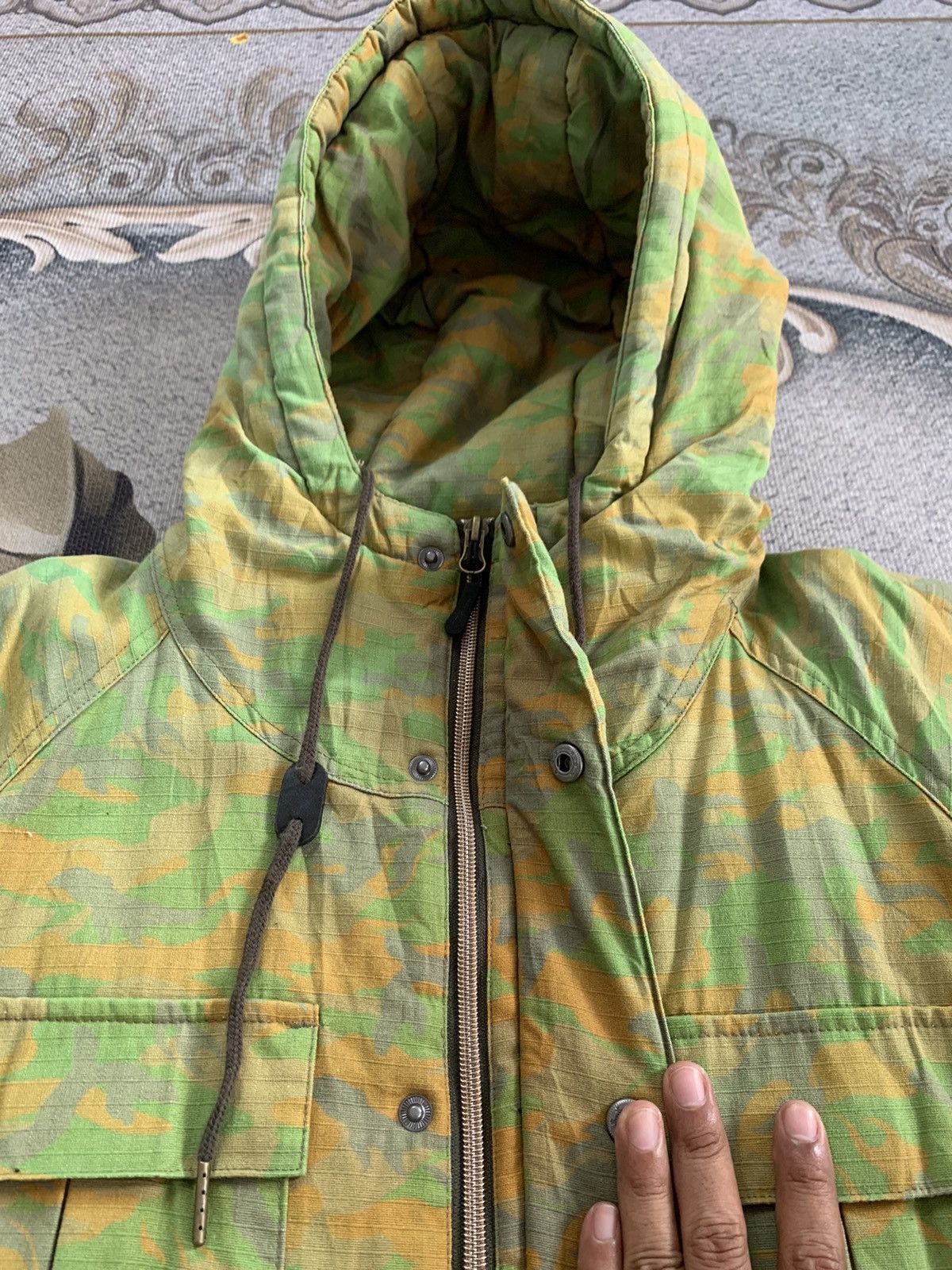 Japanese Brand Kriff Mayor Camo Fire Wood World Wide Camp Jacket Hooded Size US S / EU 44-46 / 1 - 13 Thumbnail