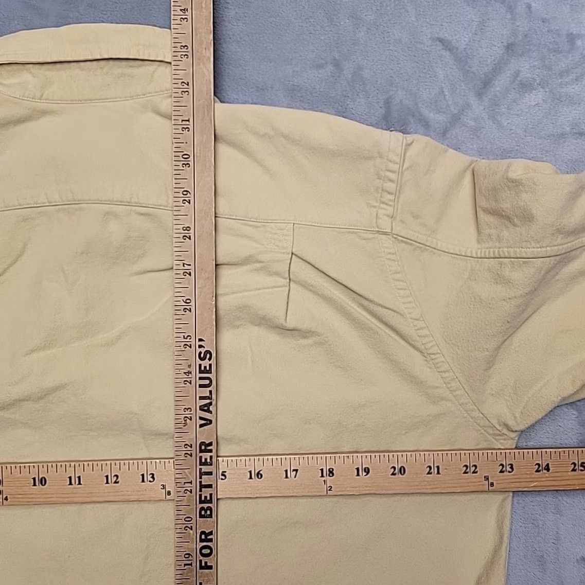 Lands' End Lands' End Chamois Shirt Men MT Yellow Flannel Classic 80s Retro Outdoor Vintage Button-Up Large Tall Women? Size US M / EU 48-50 / 2 - 7 Thumbnail