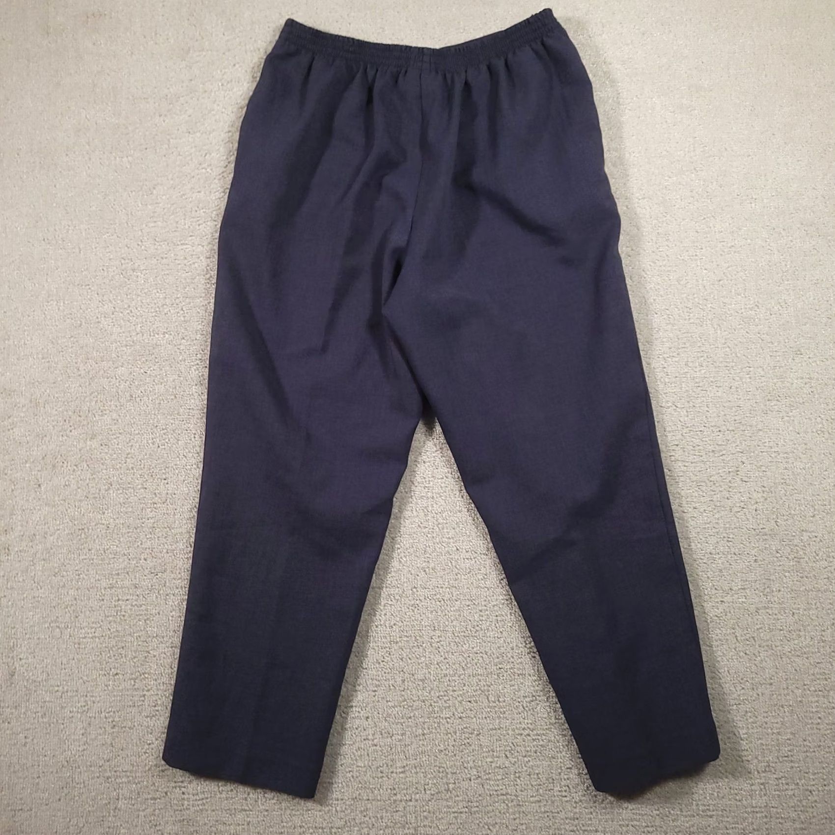 Vintage Alfred Dunner Pants Womens 12 Blue Pull On Elastic Waist Polyester Slacks Size 34" / US 12 / IT 48 - 7 Thumbnail