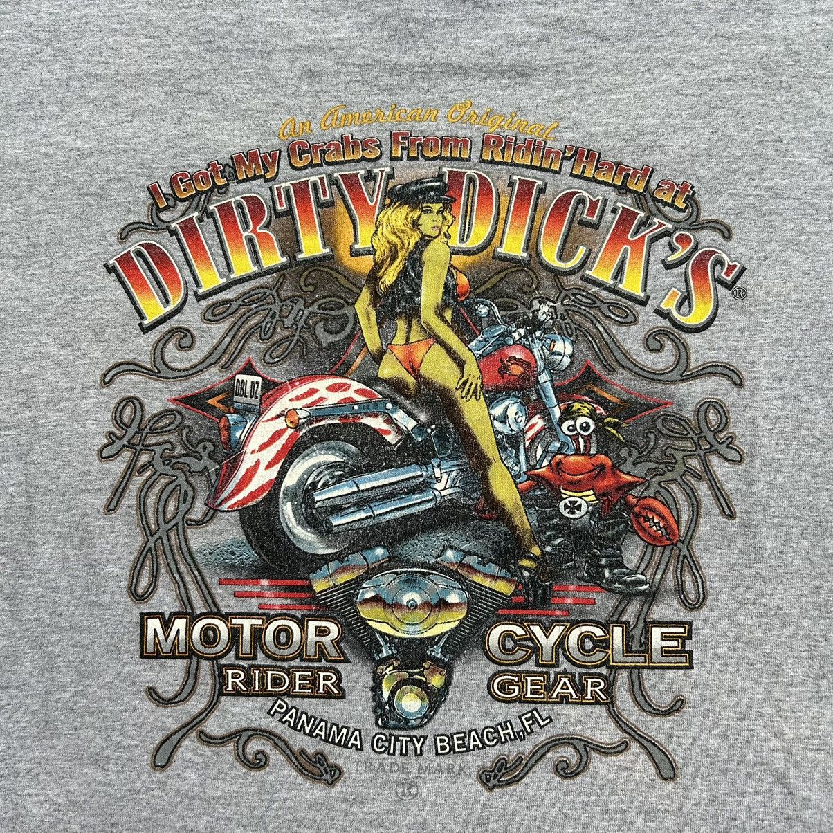 Vintage Vintage Biker Motorcycle Dirty Dicks Funny Innuendo T Shirt Size US L / EU 52-54 / 3 - 8 Thumbnail