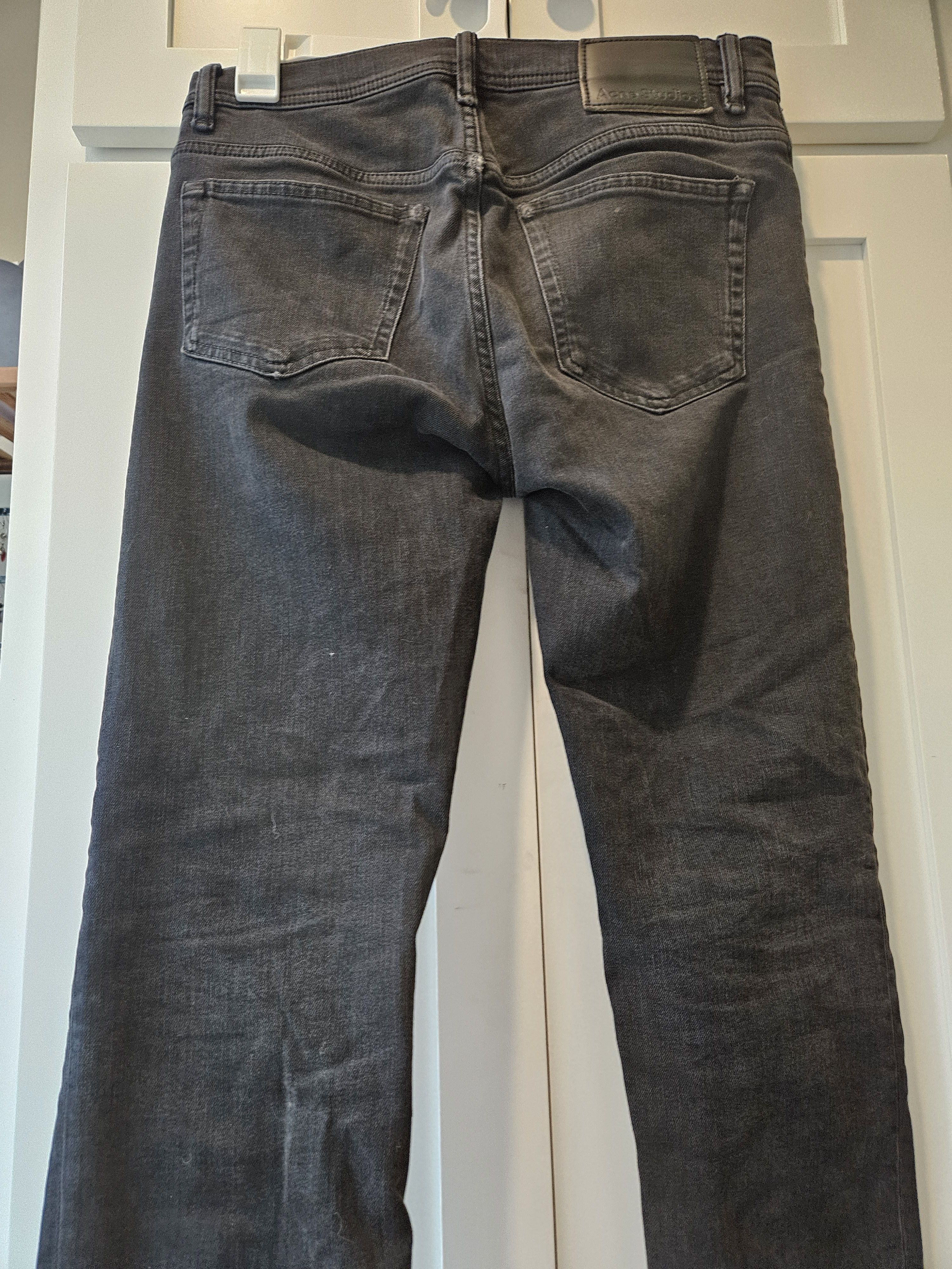 Acne Studios Black Soft Denim Straight Fit Jeans Size US 32 / EU 48 - 7 Thumbnail