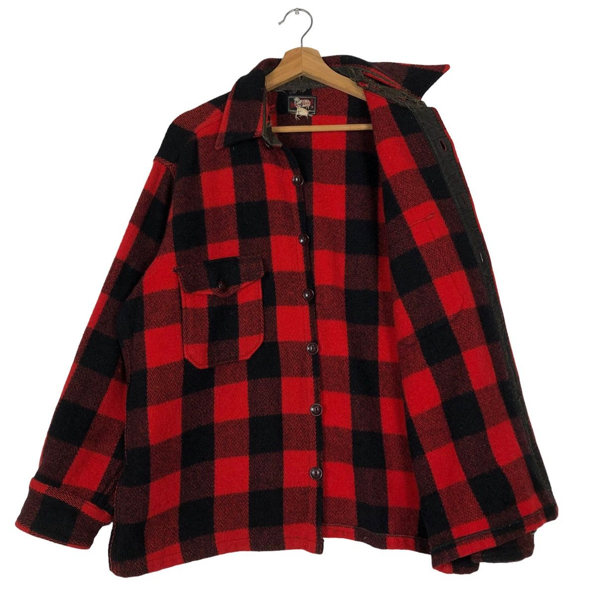 Vintage 🔥70’s Vintage Woolrich Wool Jacket Work Tartan Design Size US M / EU 48-50 / 2 - 10 Thumbnail