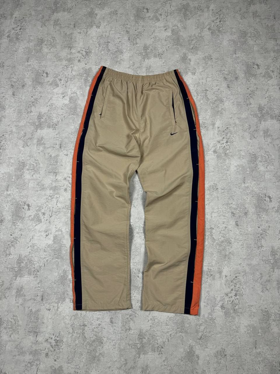 Nike Vintage Nike Y2K Beige Drill Track Pants Size M-L Size US 33 - 1 Thumbnail