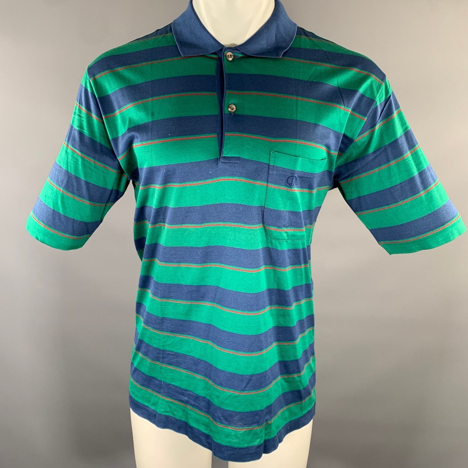 Other DUNHILL Size M Green Navy Red Stripe Cotton Polo Polo Size US M / EU 48-50 / 2 - 1 Thumbnail