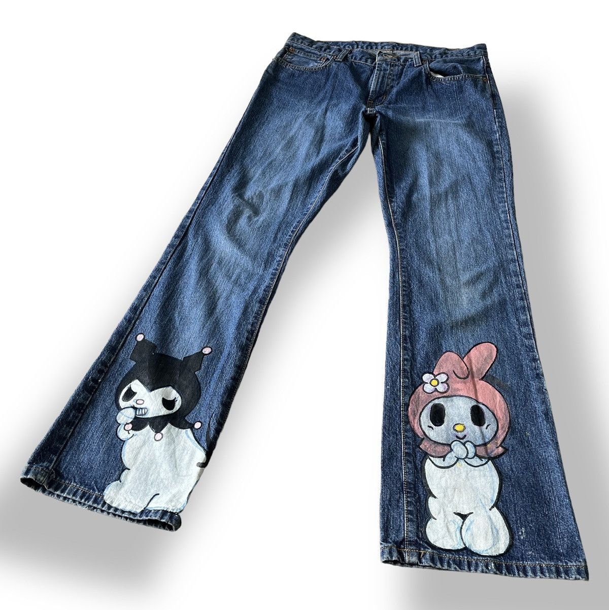 Polo Ralph Lauren × Ralph Lauren Ralph Lauren Boot Cut Denim Jeans Anime Paints Size US 34 / EU 50 - 3 Thumbnail