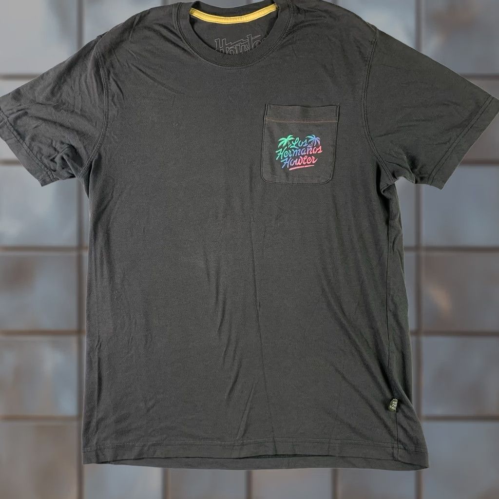 Howler Brothers Howler Brothers Los Hermanos Howler Pocket T-Shirt Mens Medium Gray Shirt Short Sleeve Crew Neck Pocket Graphic Print Cotton Knit 2020s Mens Size US M / EU 48-50 / 2 - 1 Thumbnail