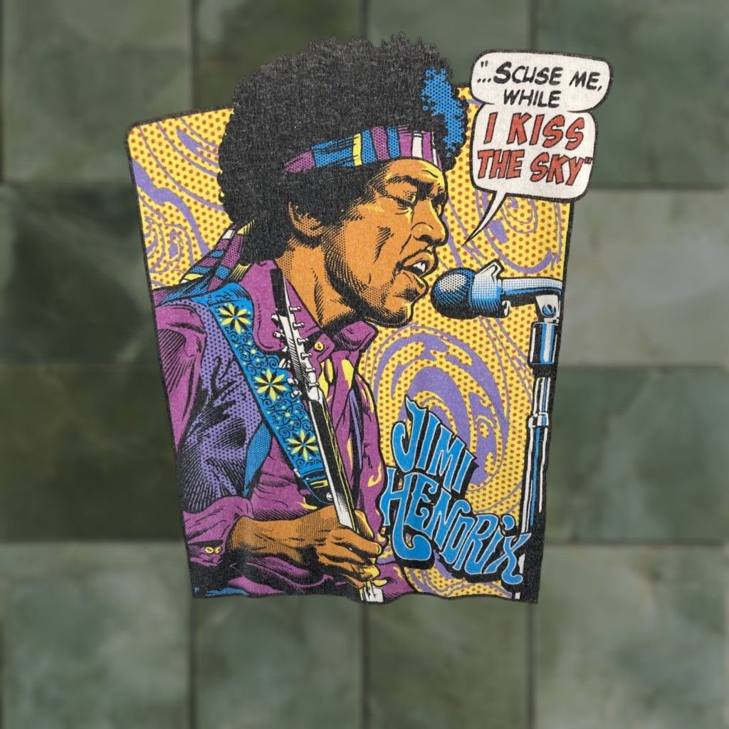 Liquid Blue VINTAGE Liquid Blue Jimi Hendrix Band T-Shirt XL White Graphic Print Men 80s Rock Music Size US XL / EU 56 / 4 - 1 Thumbnail