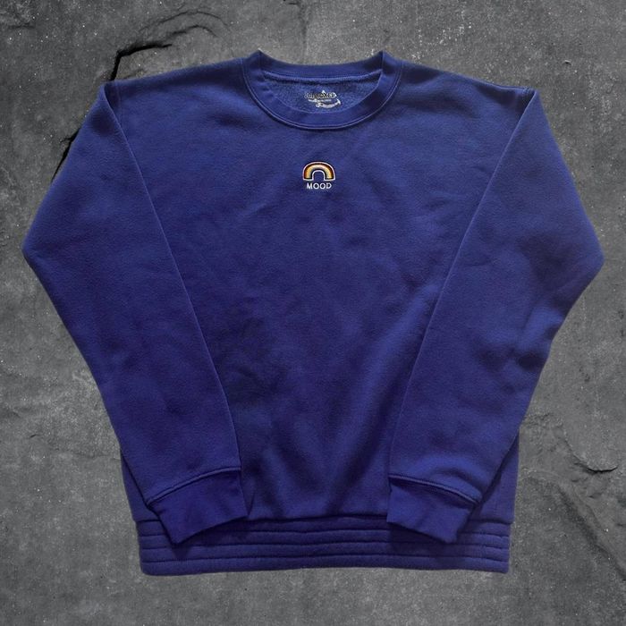 Joe Boxer Joe boxer rainbow mood embroidery purple crewneck sweater