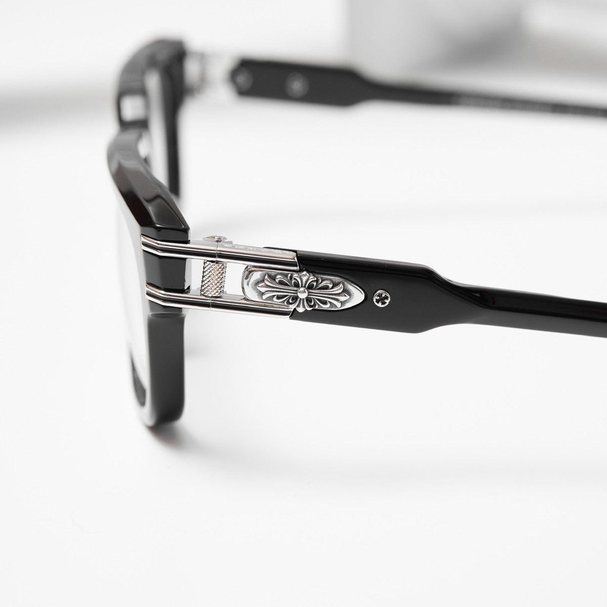 Chrome Hearts CHROME HEARTS BULGE BLACK SHINY SILVER GLASSES Size ONE SIZE - 3 Thumbnail