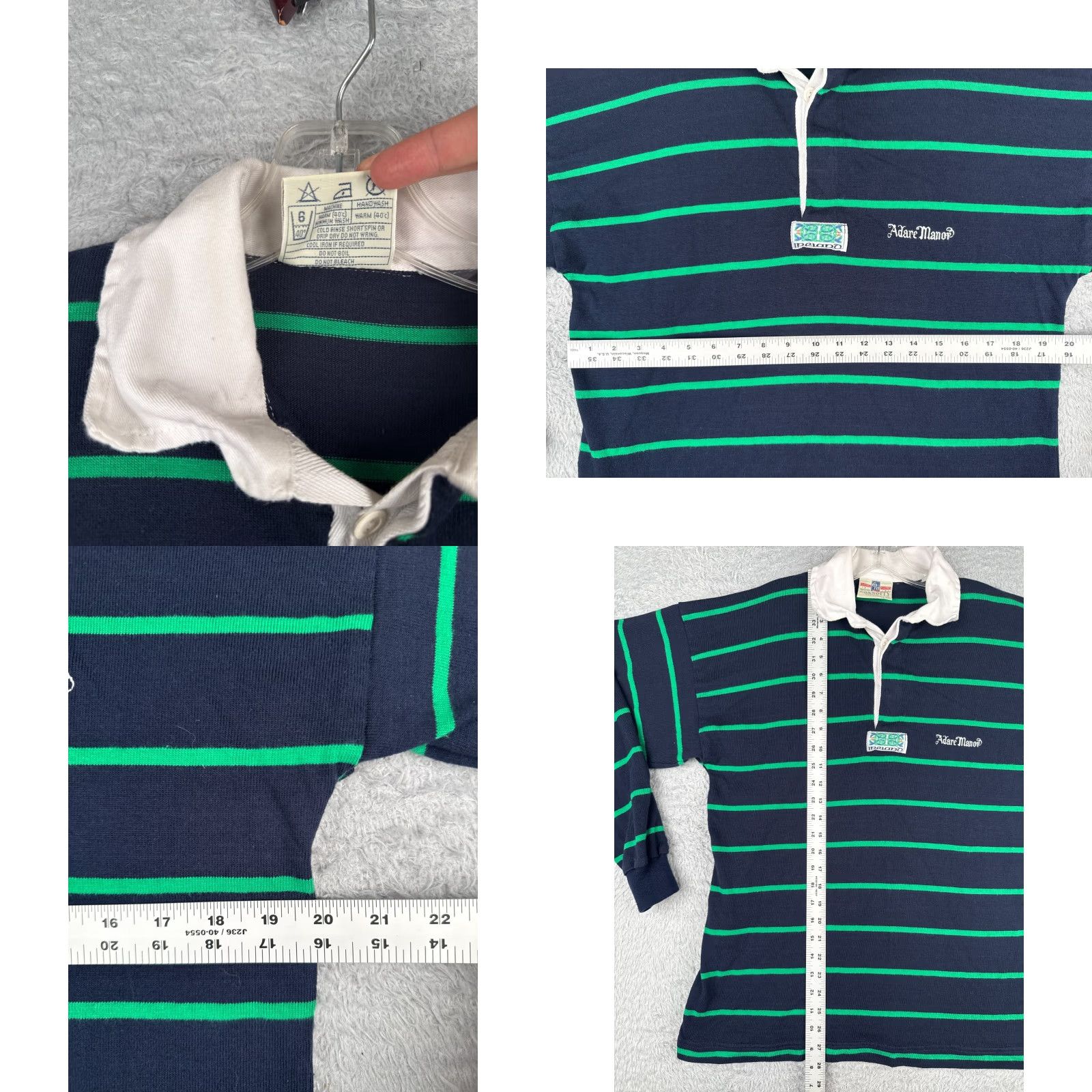 Vintage VINTAGE Connolly Polo Shirt Men 2XL Blue White Striped Cotton Ireland Adare Polo Shirt Mens 2XL Classic Golf 90s Size US XXL / EU 58 / 5 - 8 Thumbnail