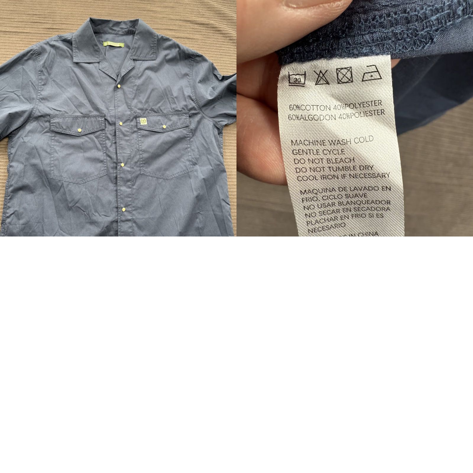 Huckberry Huckberry Seager Co Shirt Mens 2XL Blue Short Sleeve Western Workwear Pockets Shirt Size US XXL / EU 58 / 5 - 8 Thumbnail