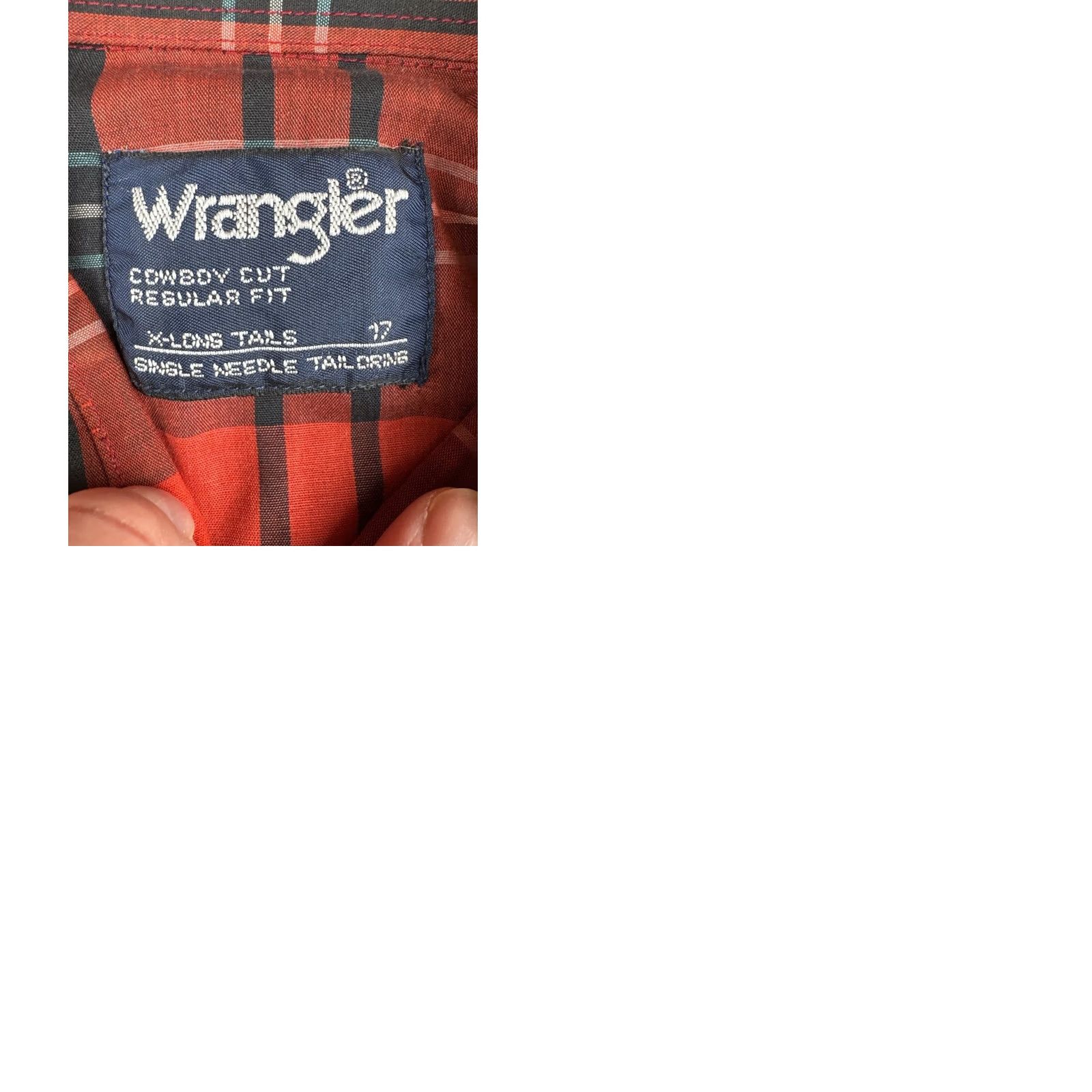 Wrangler VINTAGE Wrangler Western Pearl Snap Shirt Plaid Red Cowboy XL Tall Short Sleeve Mens Size US XL / EU 56 / 4 - 9 Thumbnail