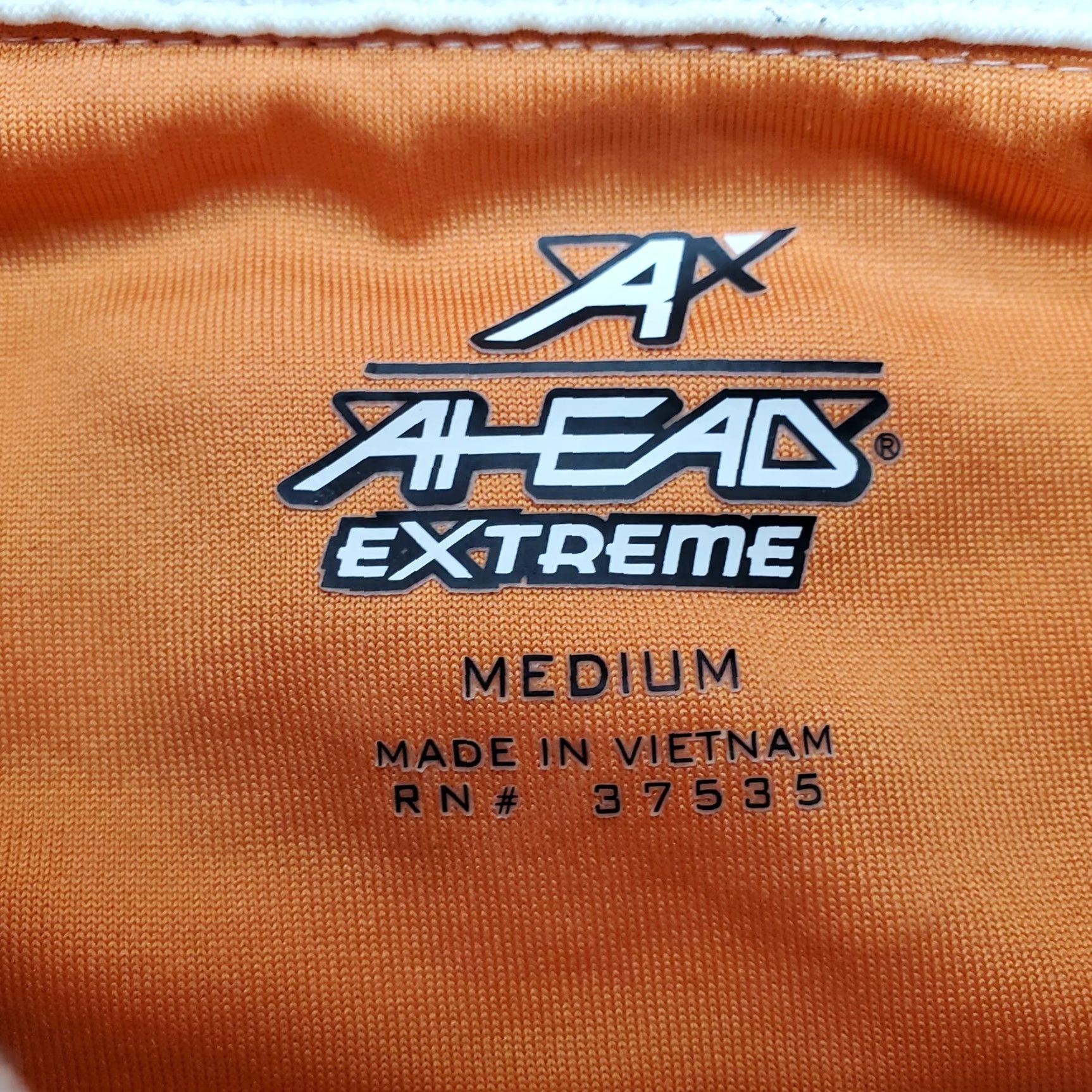 Vintage Ahead Extreme Polo Shirt Mens M Orange Striped Logo Embroidered Golf Course MT Size US M / EU 48-50 / 2 - 3 Thumbnail