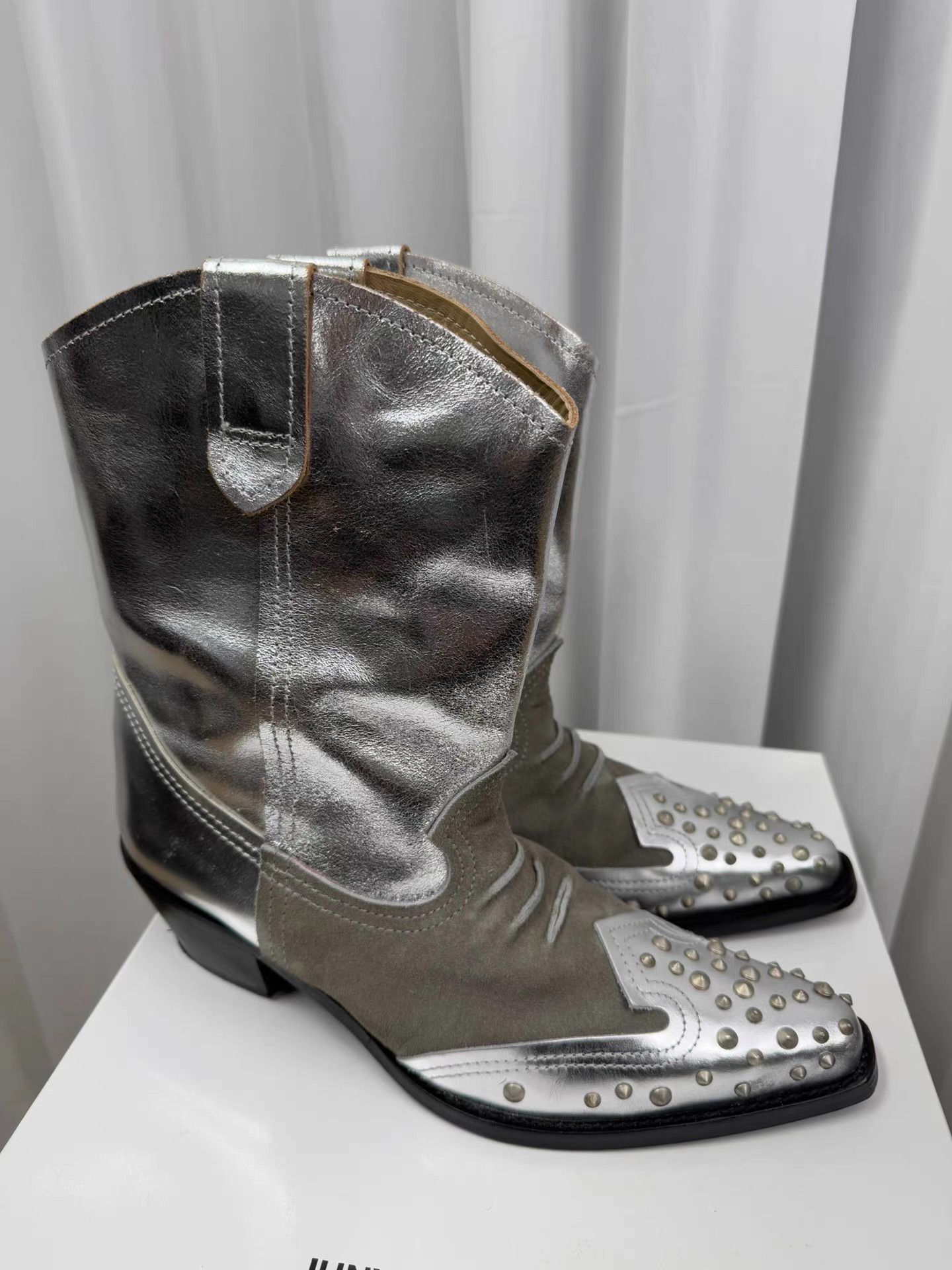 Junya Watanabe Junya watanabe Studded Silver Boots K20 Size US 9 / EU 42 - 2 Thumbnail