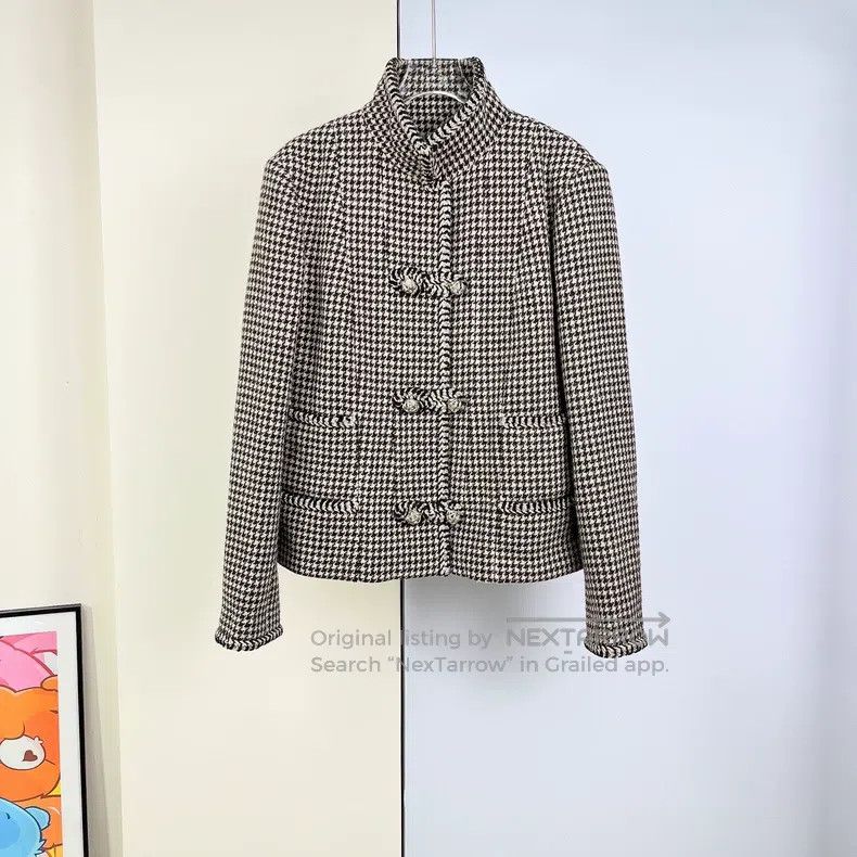 Chanel Chanel Restaurant series thousand-bird plaid buckle jacket Size XXS / US 00 / IT 34 - 3 Thumbnail