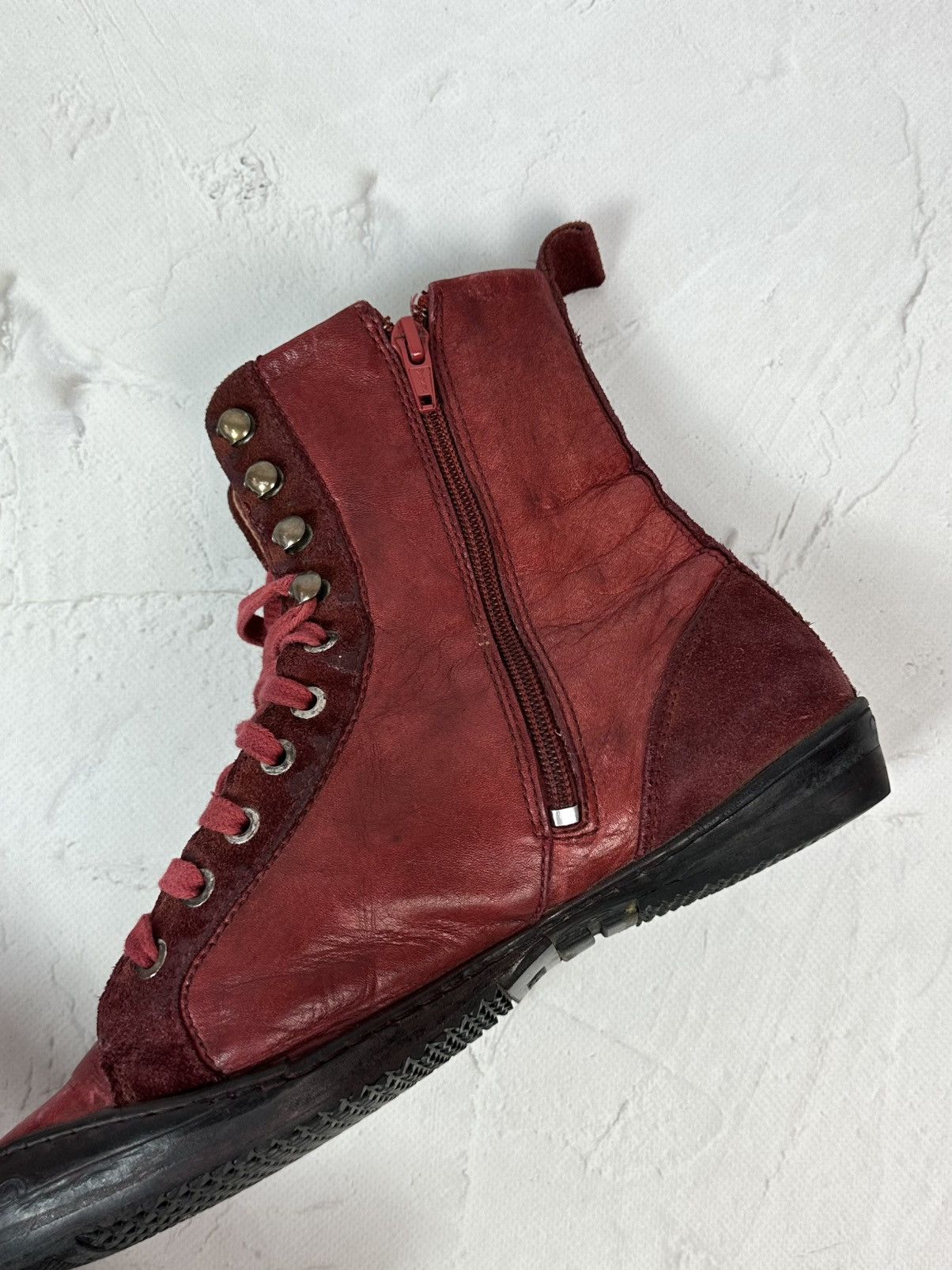 Vintage Vintage Burgundy Hi Top Boots Size US 9.5 / IT 39.5 - 9 Thumbnail