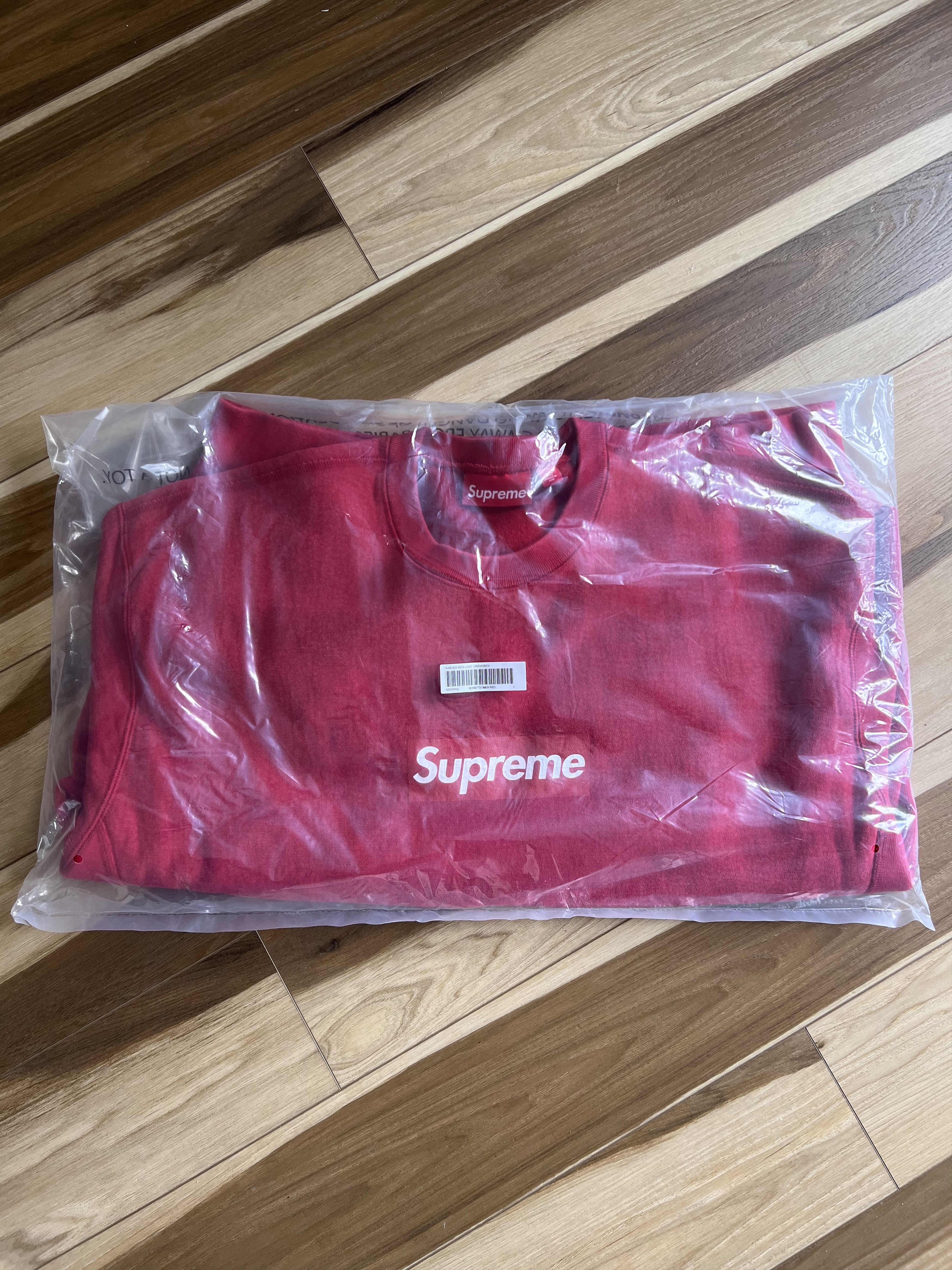supreme washed boxlogo red サイズL Supreme Washed Box Logo Crewneck (SS25) - $158