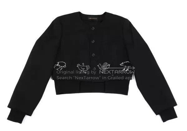Comme des Garcons Comme des Garcons Black vintage embroidered bird blazer to Size M / US 6-8 / IT 42-44 - 2 Thumbnail