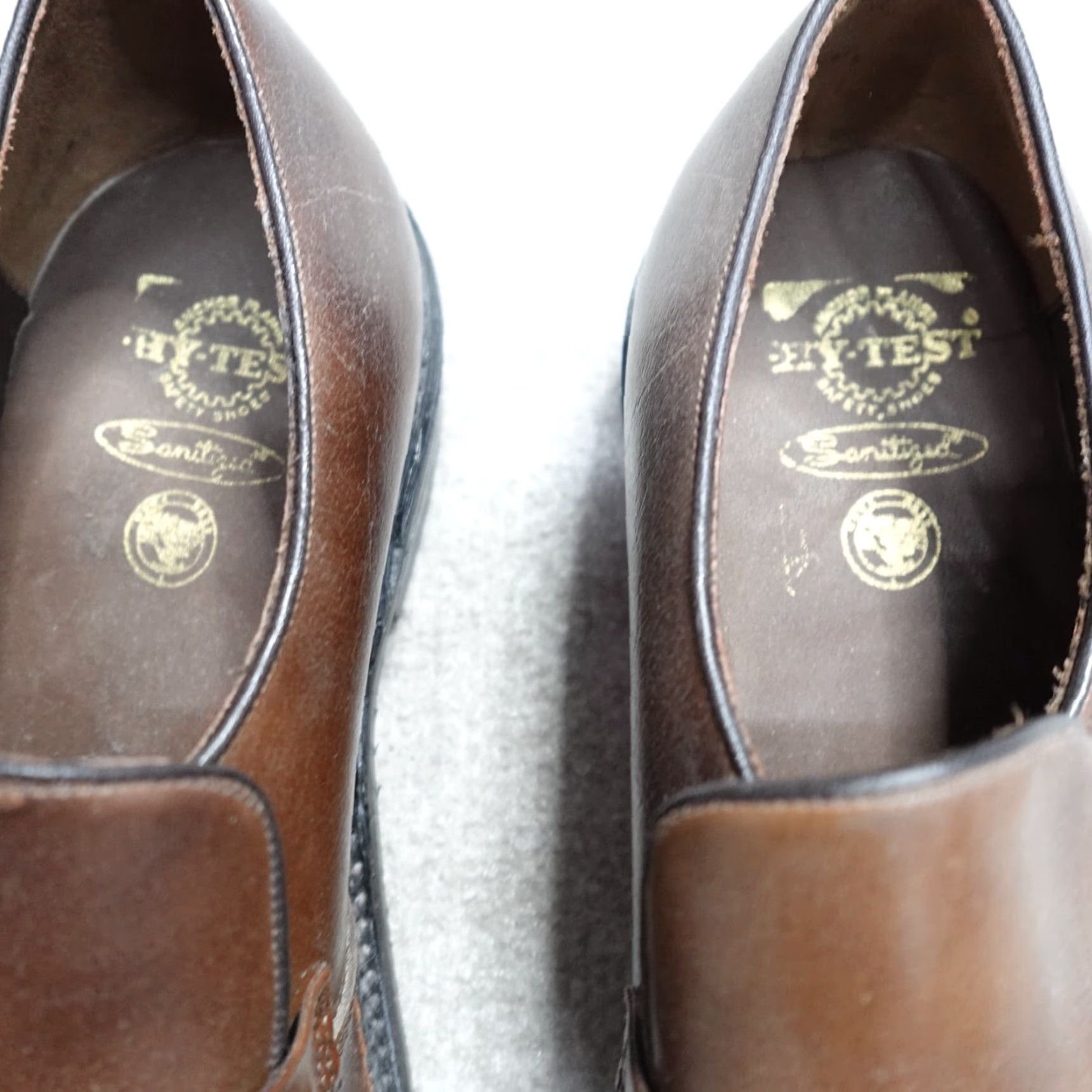 Vintage Hytest Men's Loafers 10 Brown Apron Toe Horsebit Cap Toe Goodyear Welt Leather Slip On Casual Shoes Mens Brown Loafers Cap Toe NBD Stock Navy? Size ONE SIZE - 4 Thumbnail