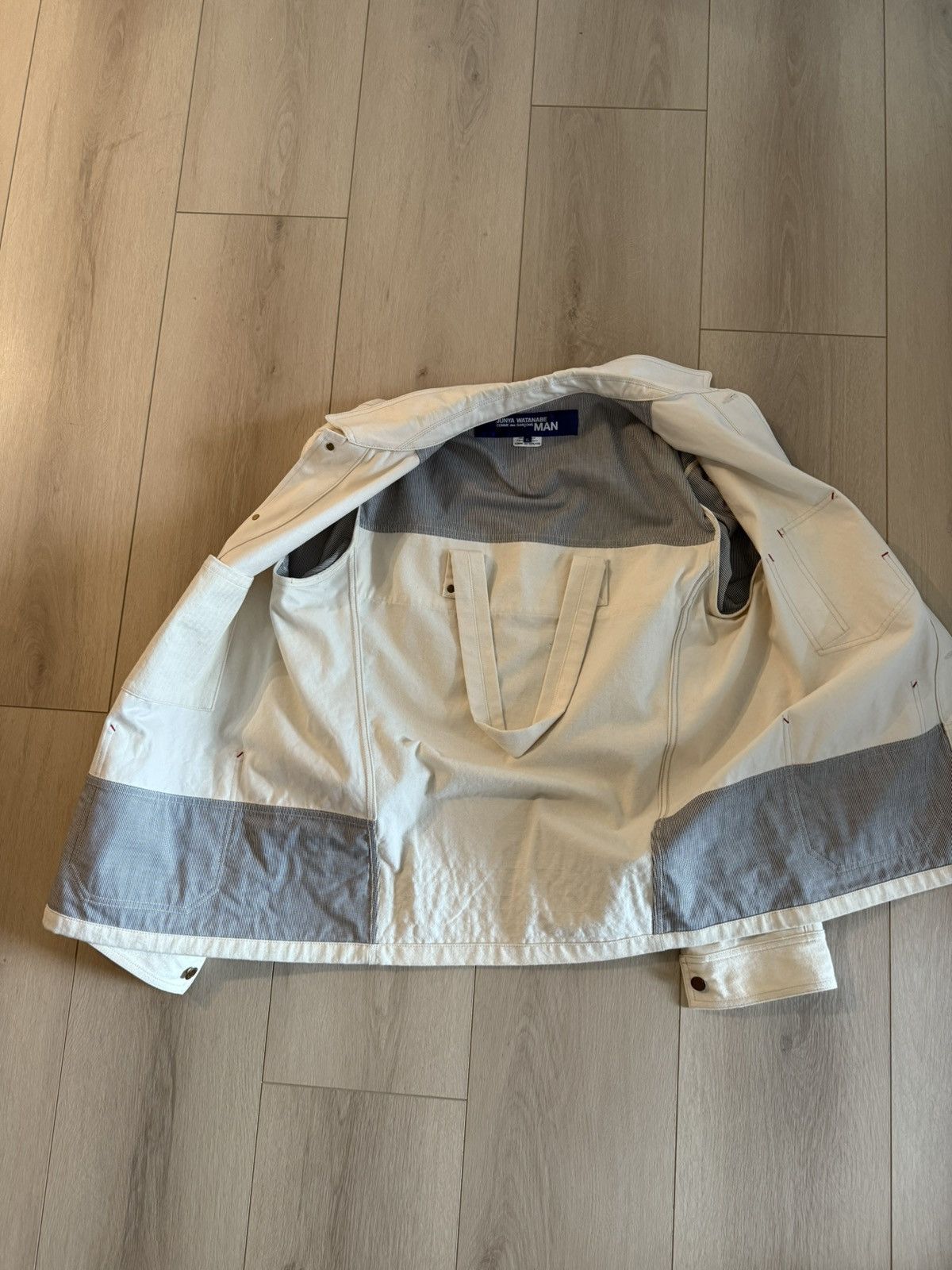 Junya Watanabe Junya Watanabe Canvas White Light Jacket Size US XL / EU 56 / 4 - 4 Thumbnail