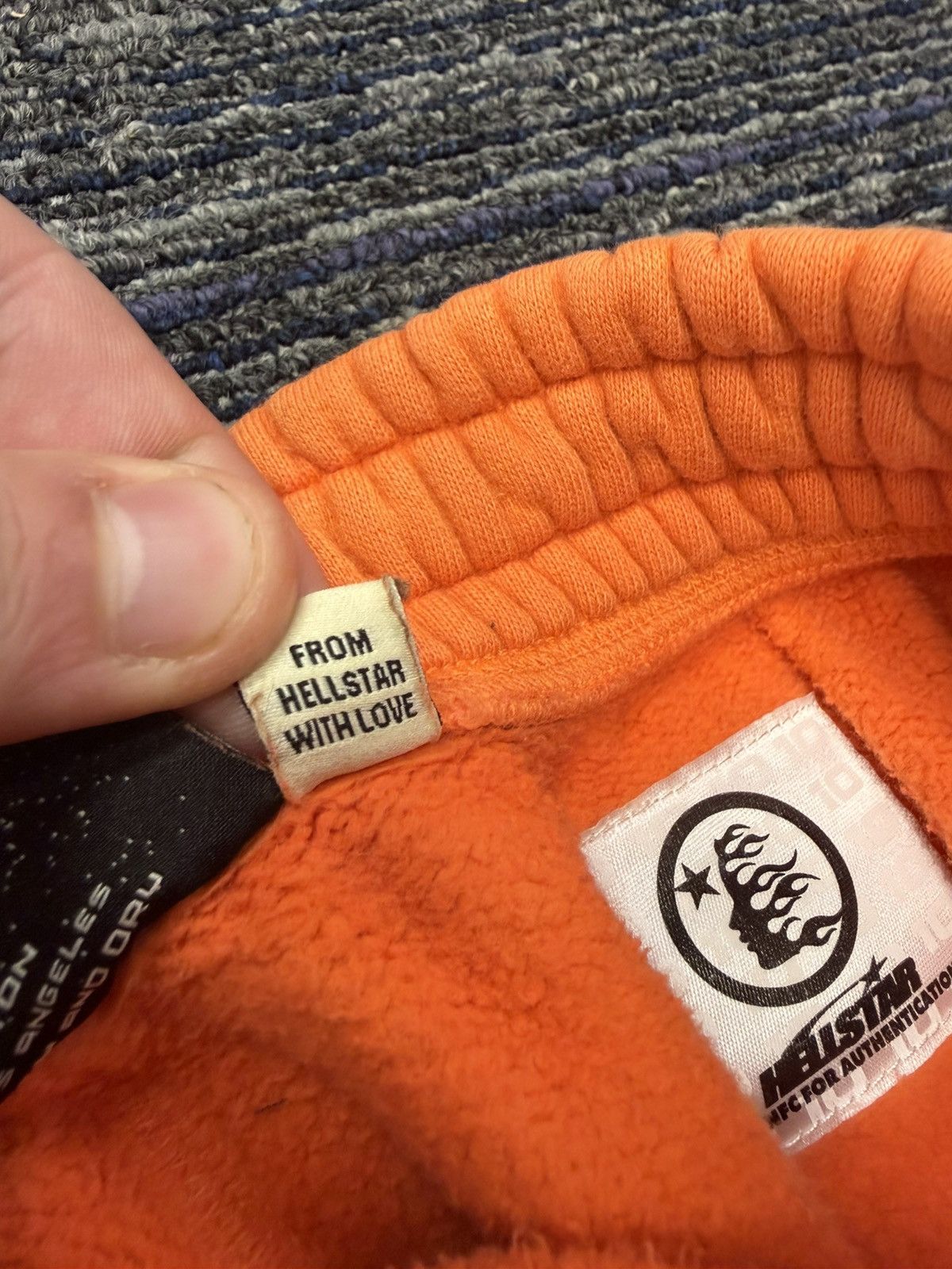 HELLSTAR Hellstar Fire Orange Closed Elastic Bottom Sweatpants Size US 35 - 4 Thumbnail