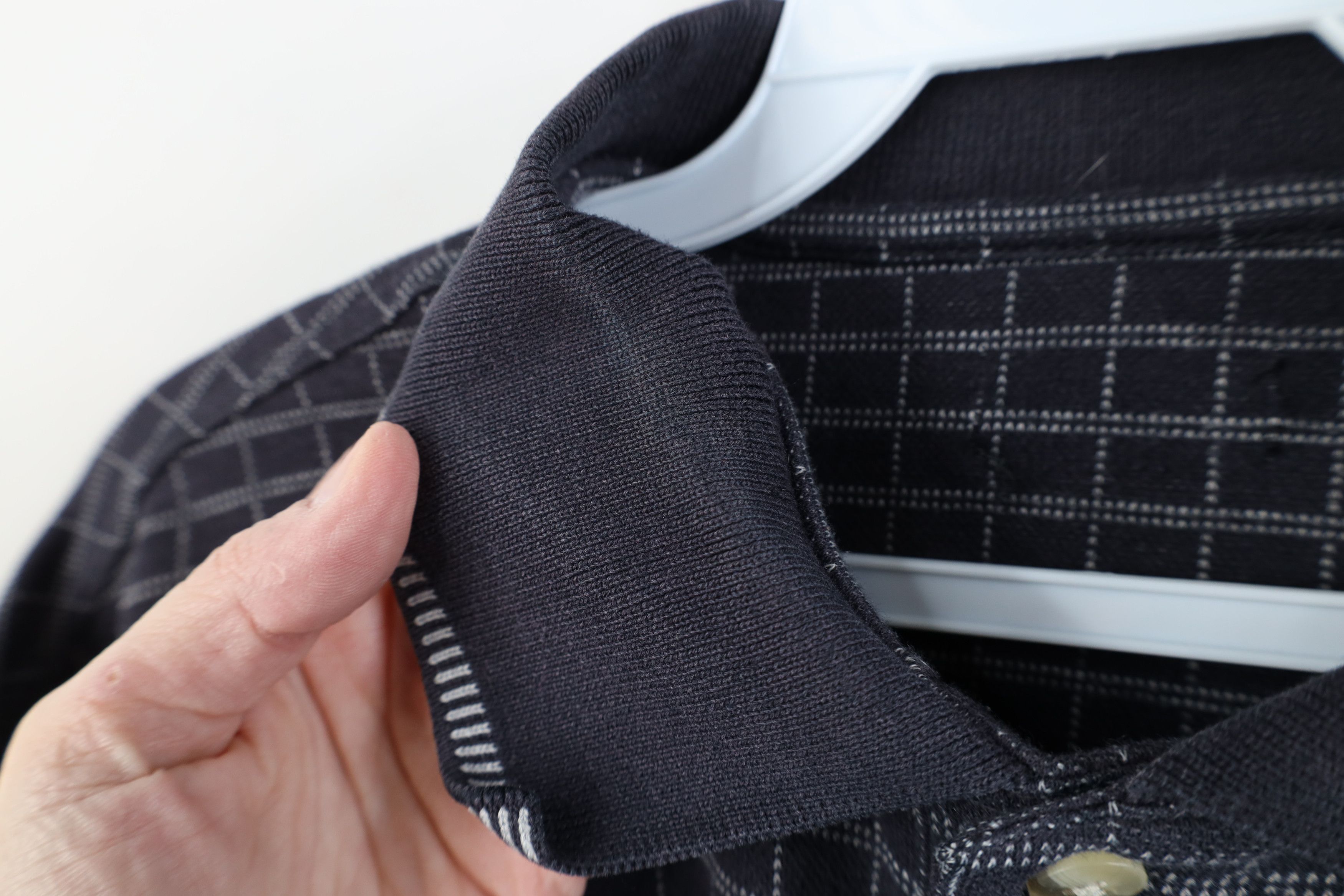 Vintage Vintage 90s Streetwear Checkered Knit Long Sleeve Rugby Polo Size US M / EU 48-50 / 2 - 6 Thumbnail
