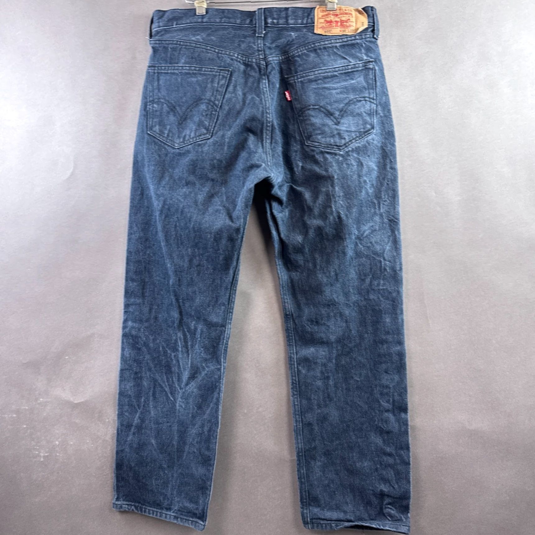 Levi's Levi's 501 Jeans Mens 34x30 Blue Denim Pants Button Fly Dark Faded Jeans Regular Men Size US 36 / EU 52 - 3 Thumbnail
