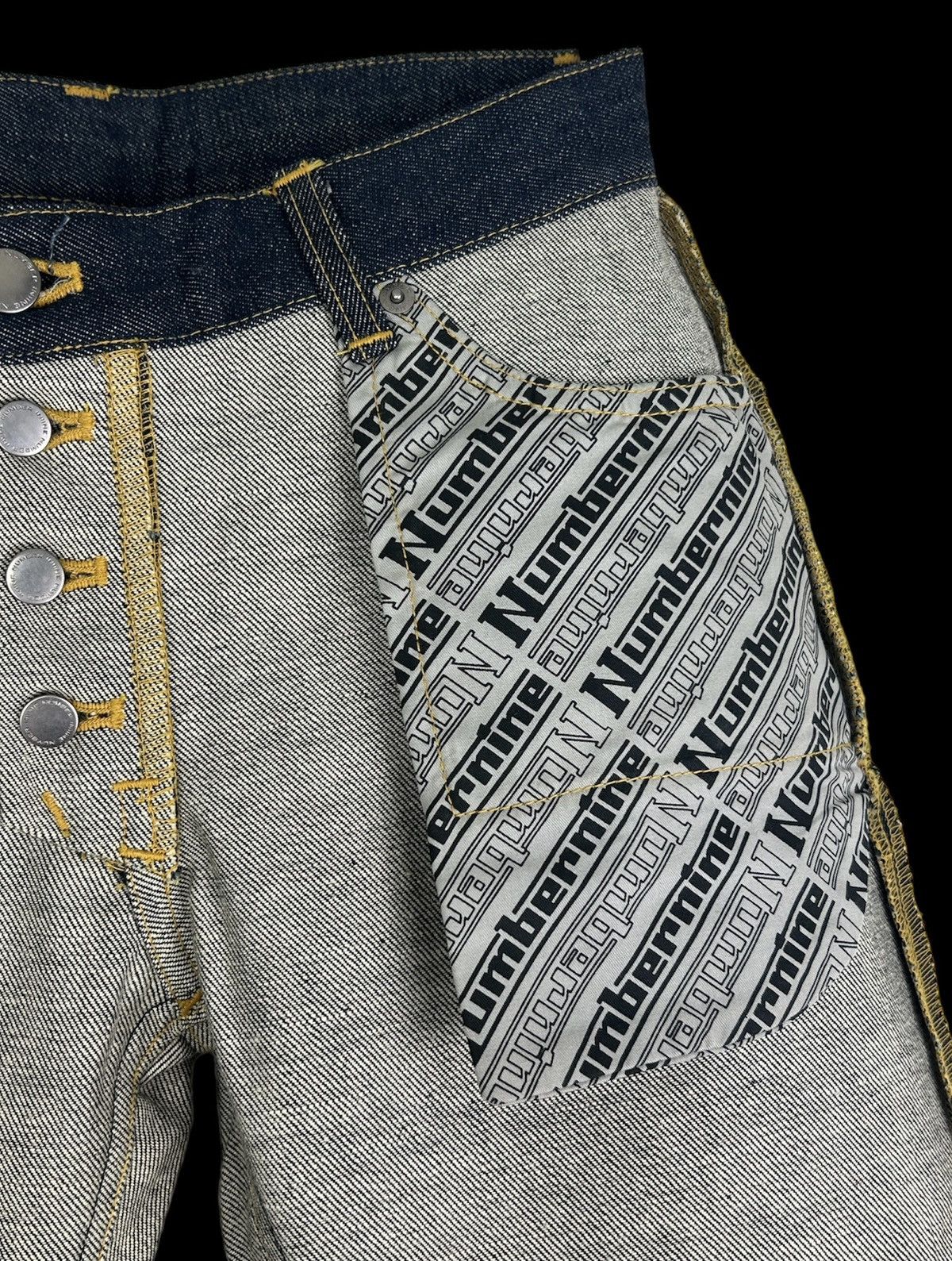 Takahiromiyashita The Soloist. *NWT* Number (N)ine Inside Out Denim Size 23" - 3 Thumbnail