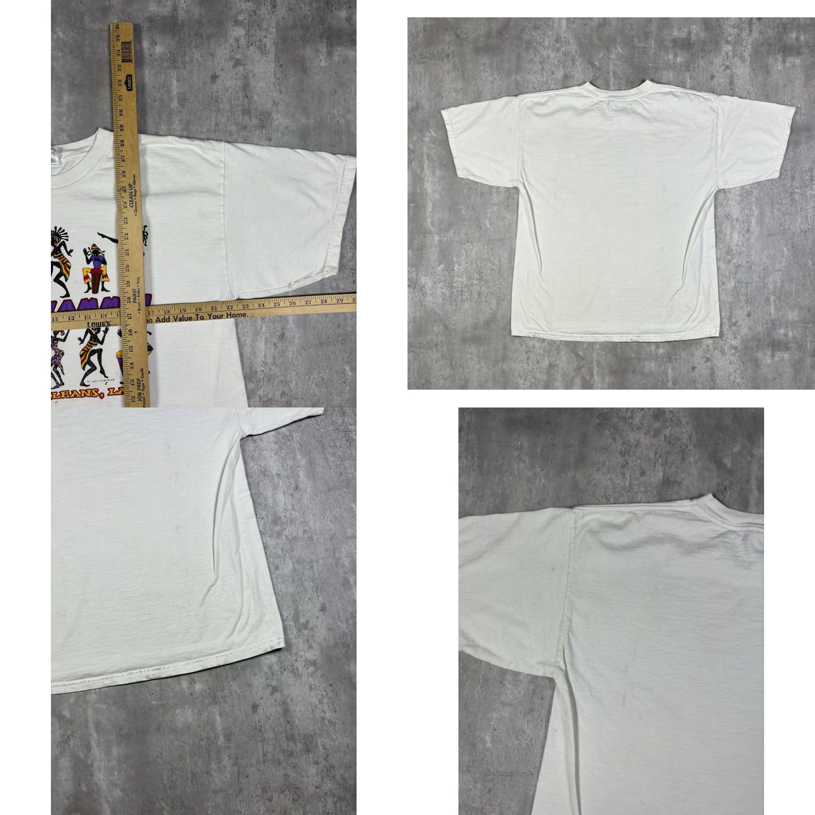 Gildan VINTAGE Jamaican 90s Frestival Party Graphic Tee XL White Gildan T-Shirt Men Crew Neck Short Sleeve Cotton Ring Spun Preshrunk Size US XL / EU 56 / 4 - 8 Thumbnail