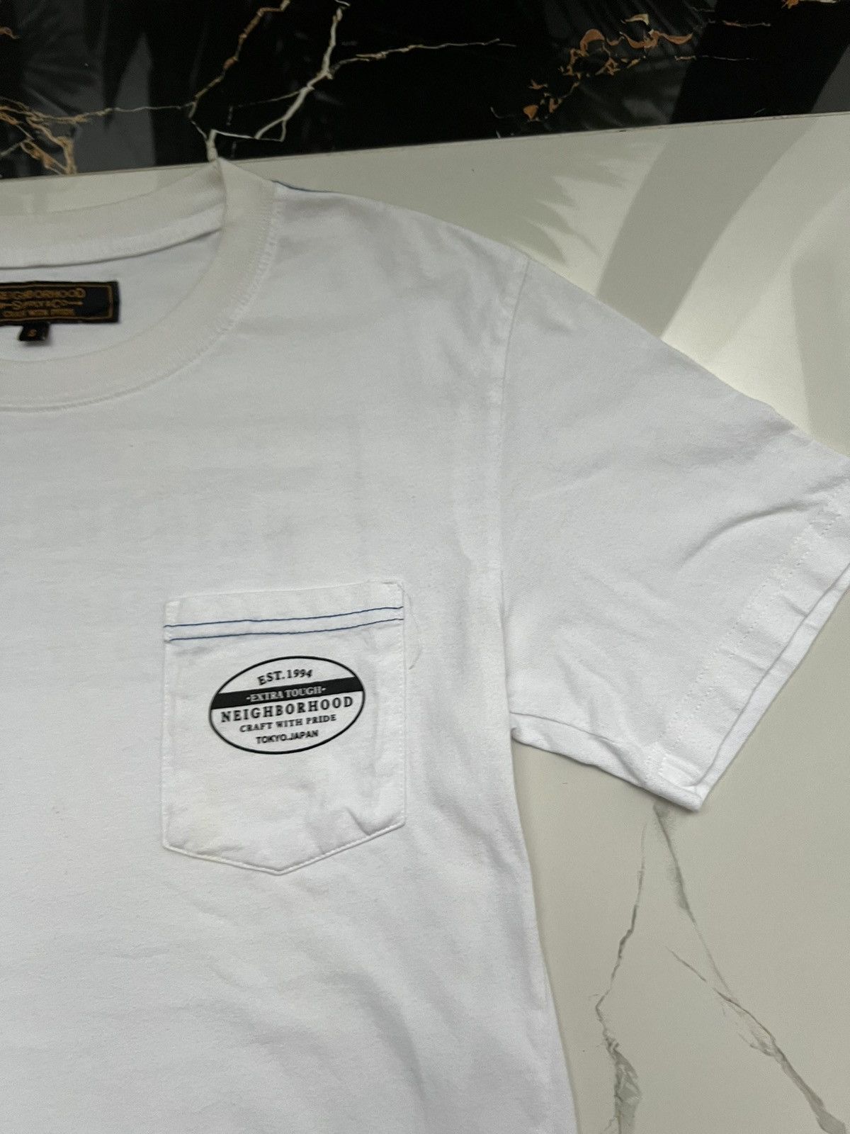 Neighborhood × Vintage 90’s NEIGHBORHOOD RARE RETRO Y2K BIG DOUBLE SIDE LOGO TEE Size US S / EU 44-46 / 1 - 6 Thumbnail