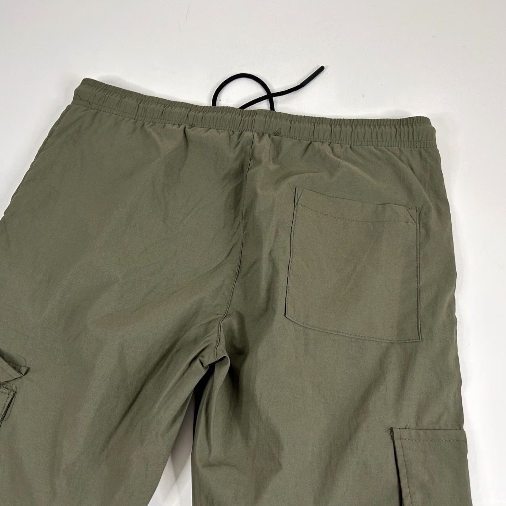 Olive American Stitch XL Flex Waist Drawstring Cargo Pants Olive Green Nylon Blend Size US 36 / EU 52 - 4 Thumbnail