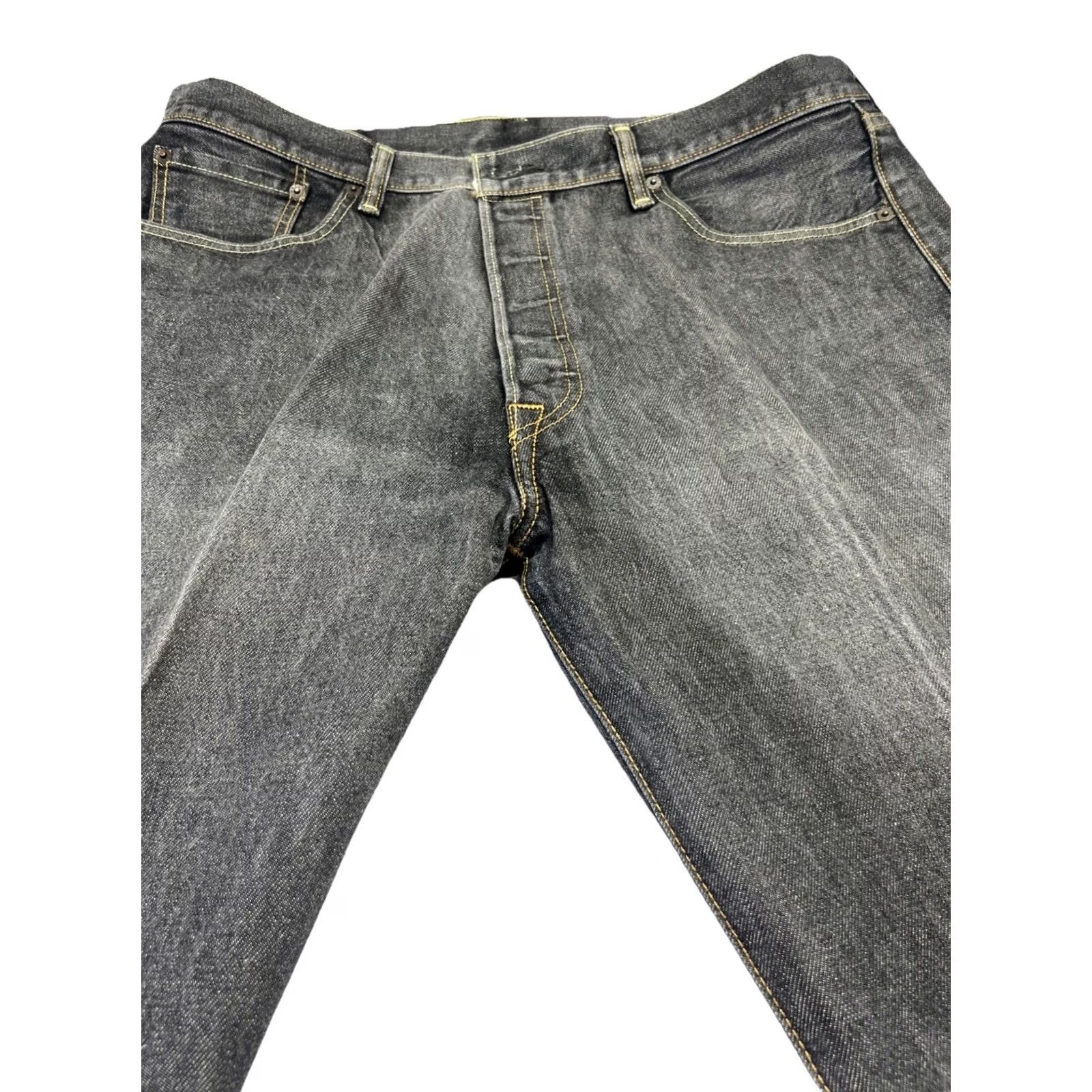 Levi's Levi’s 501 Jeans Mens Dark Gray Straight Button Fly Denim 40x32 Vintage No Mens Size US 40 / EU 56 - 5 Thumbnail