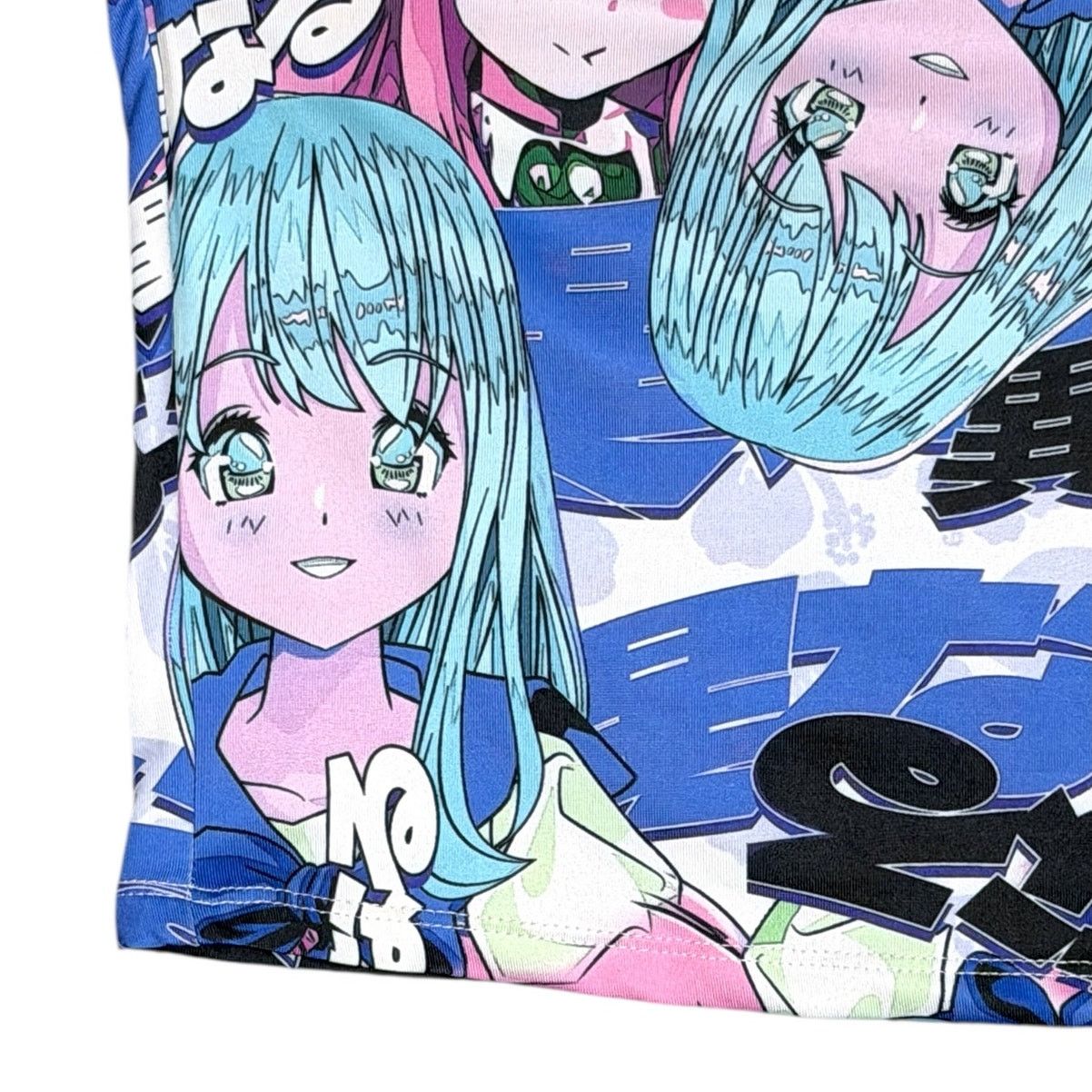 Other New Girl Order Women's 12 Blue Anime Girl Tube Bandeau Top Size L / US 10 / IT 46 - 3 Thumbnail