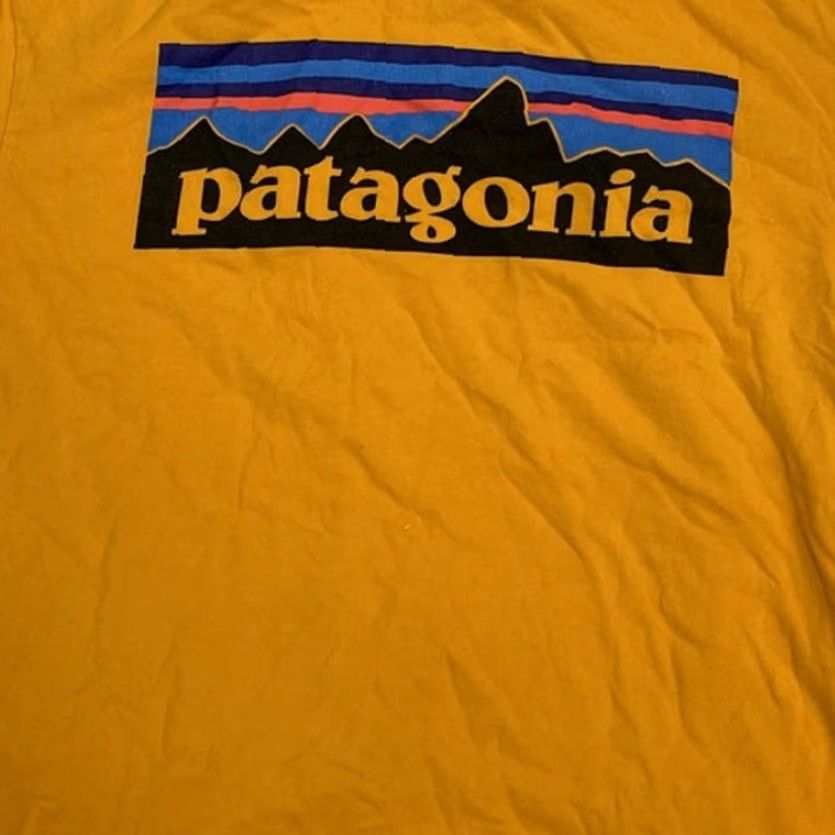Patagonia Patagonia P-6 Back Logo Organic Cotton Short Sleeve Shirt M Yellow Size US M / EU 48-50 / 2 - 5 Thumbnail