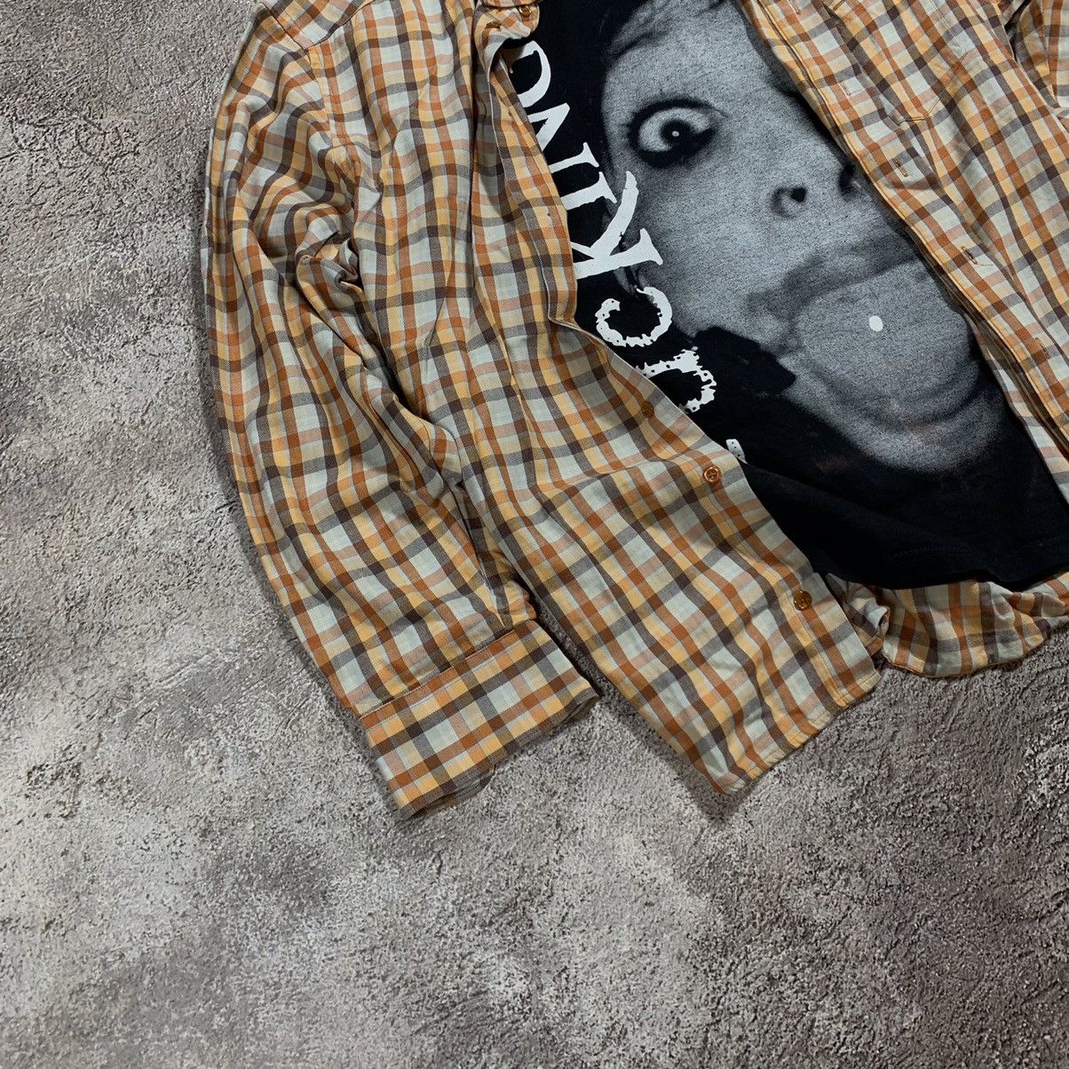 Vintage Vintage 90s Y2K Plaid Graphic Shirt Streetwear Grunge Slim L Size US L / EU 52-54 / 3 - 3 Thumbnail