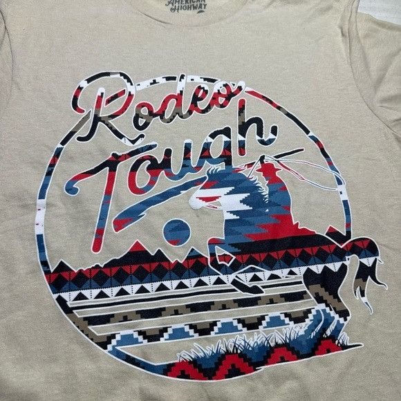 Other NWT AMERICAN HIGHWAY RODEO TOUGH CREAM T-SHIRT SZ SMALL S Size US S / EU 44-46 / 1 - 2 Thumbnail