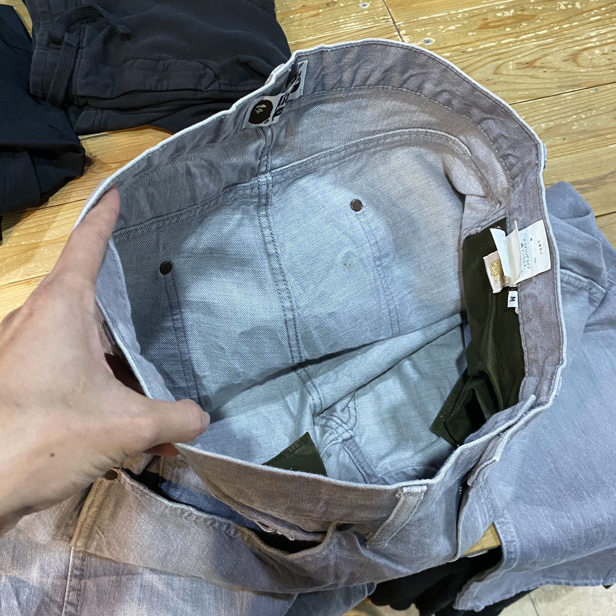 Bape Champion Logo Denim Size US 33 - 12 Thumbnail